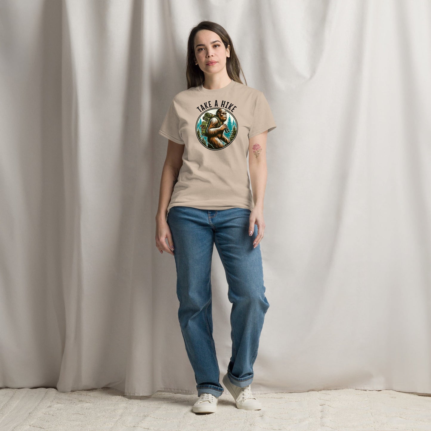 Bigfoot Take A Hike Women's (Unisex) Classic Tee - Women's Shirts - Discovery Co.