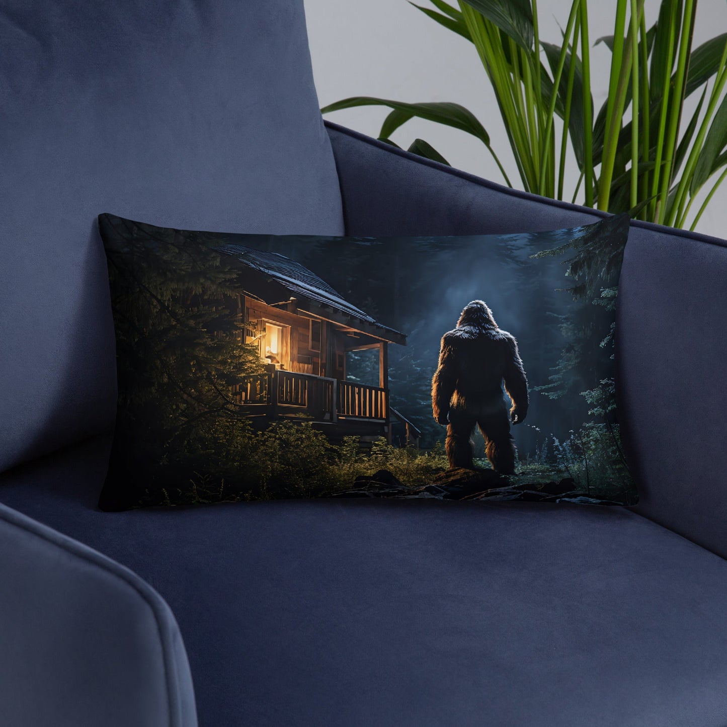 Bigfoot Visitor Basic Pillow - Pillows - Discovery Co.