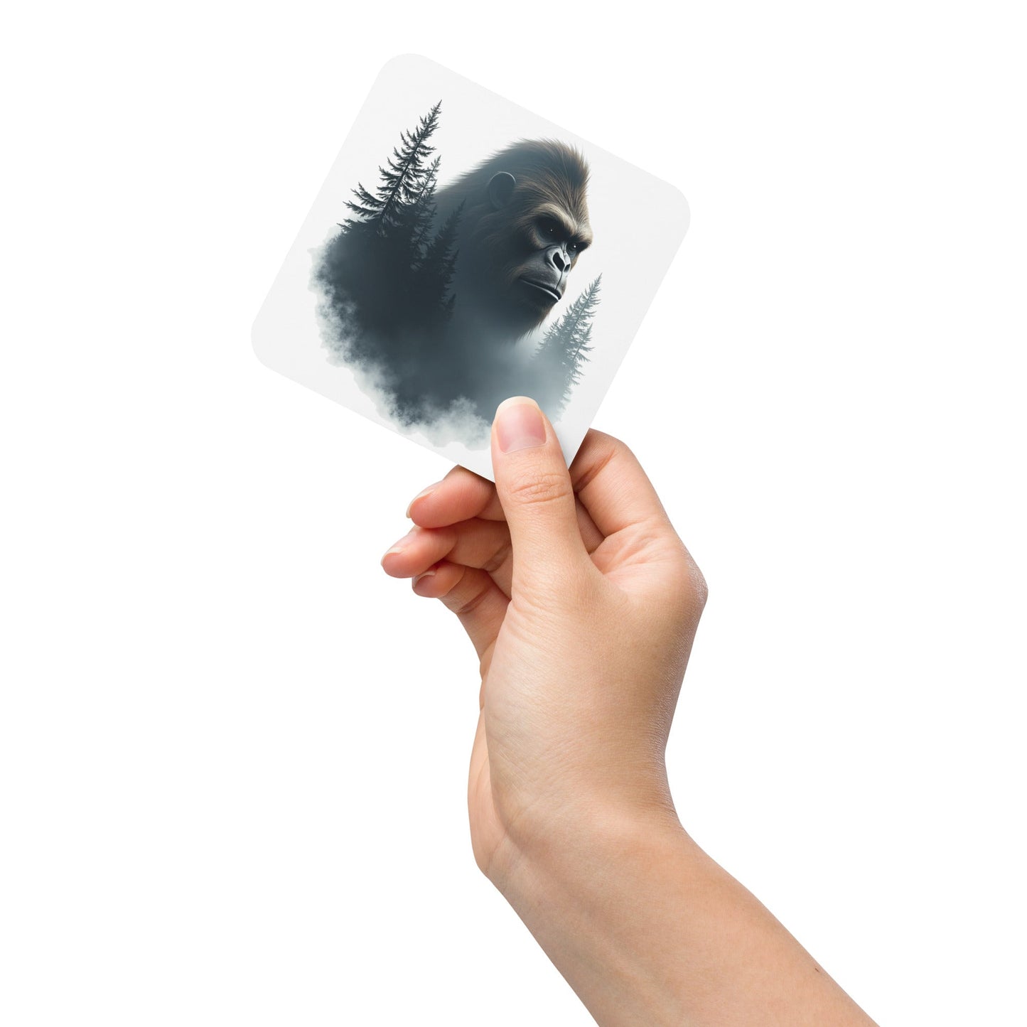 Bigfoot Watching Cork - Back Coaster - Coasters - Discovery Co.