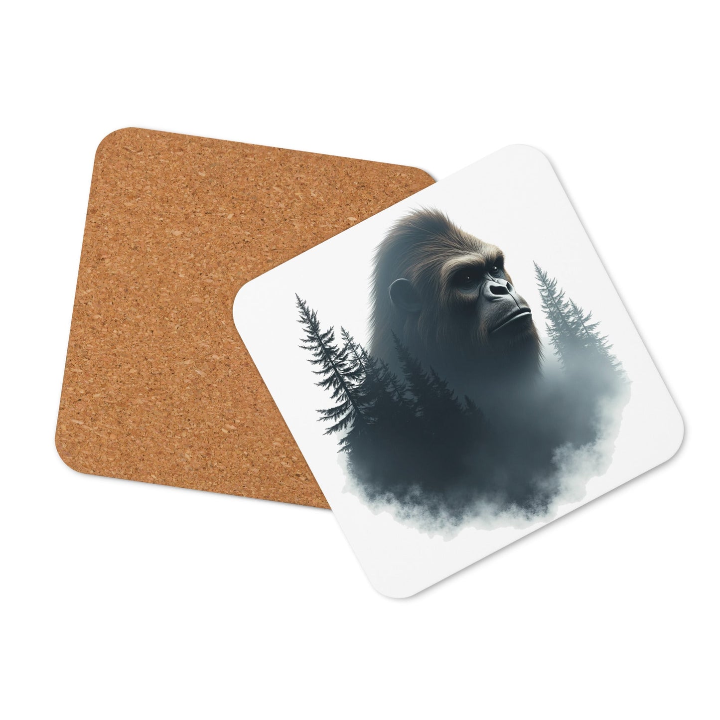 Bigfoot Watching Cork - Back Coaster - Coasters - Discovery Co.