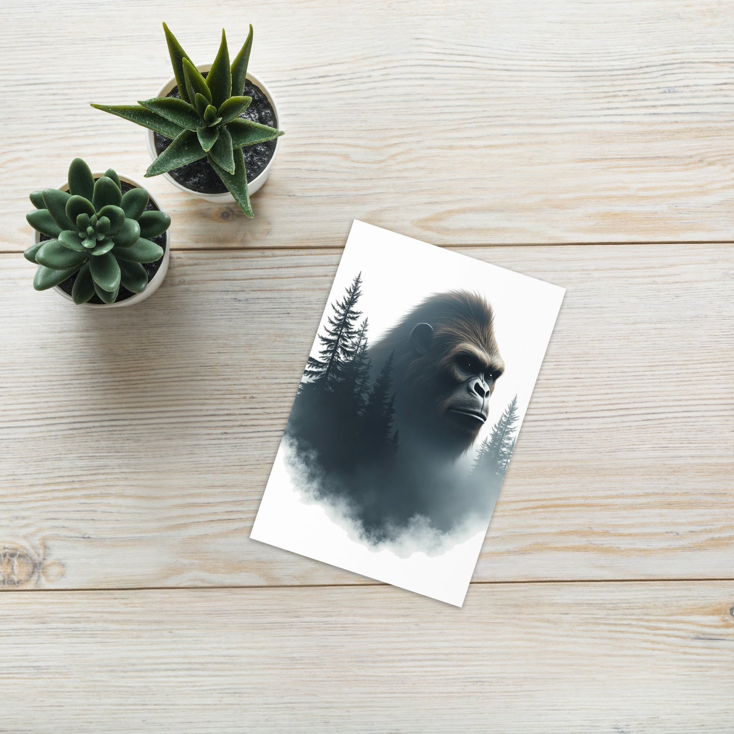 Bigfoot Watching Greeting Card - Greeting Card - Discovery Co.