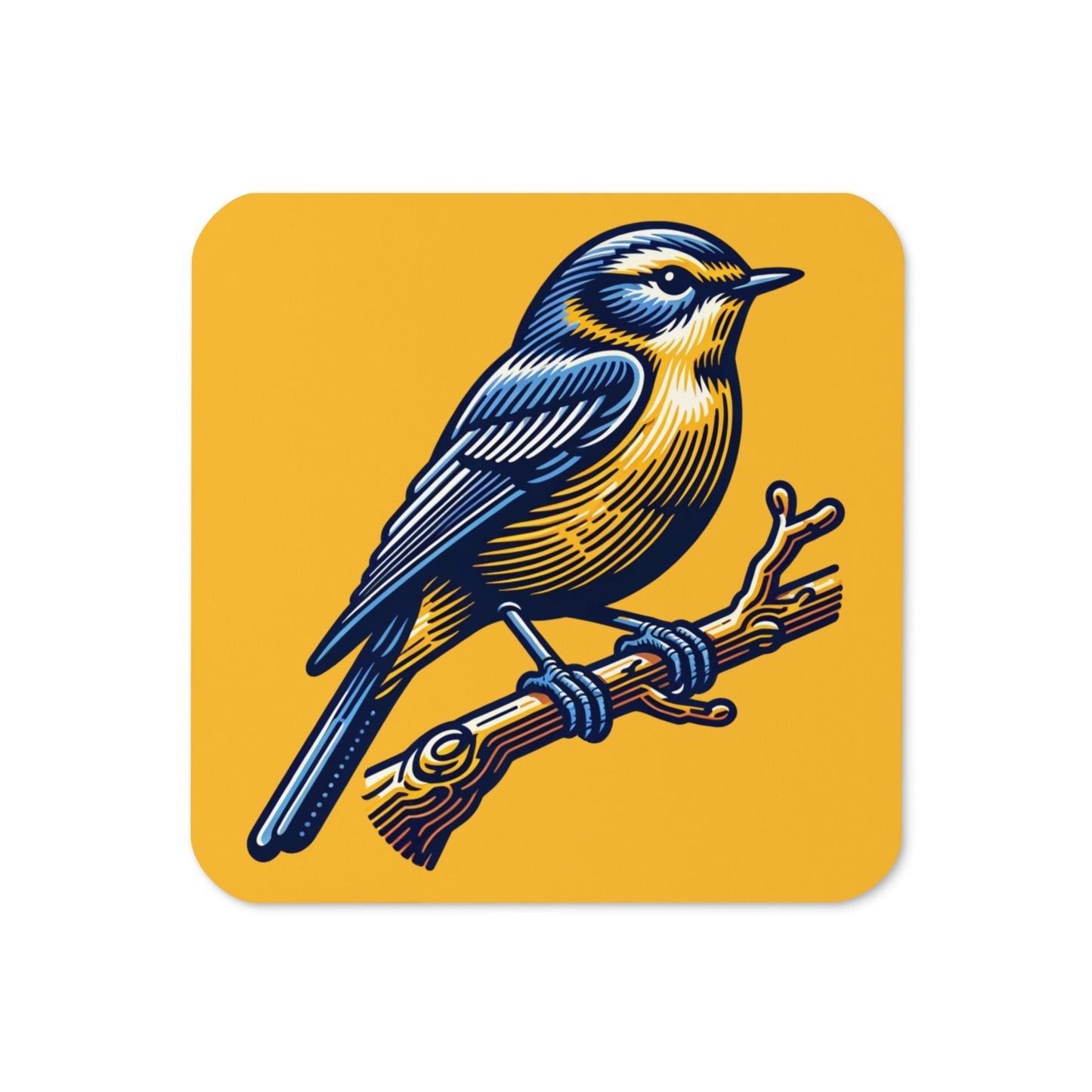 Bird III Cork - Back Coaster - Coasters - Discovery Co.