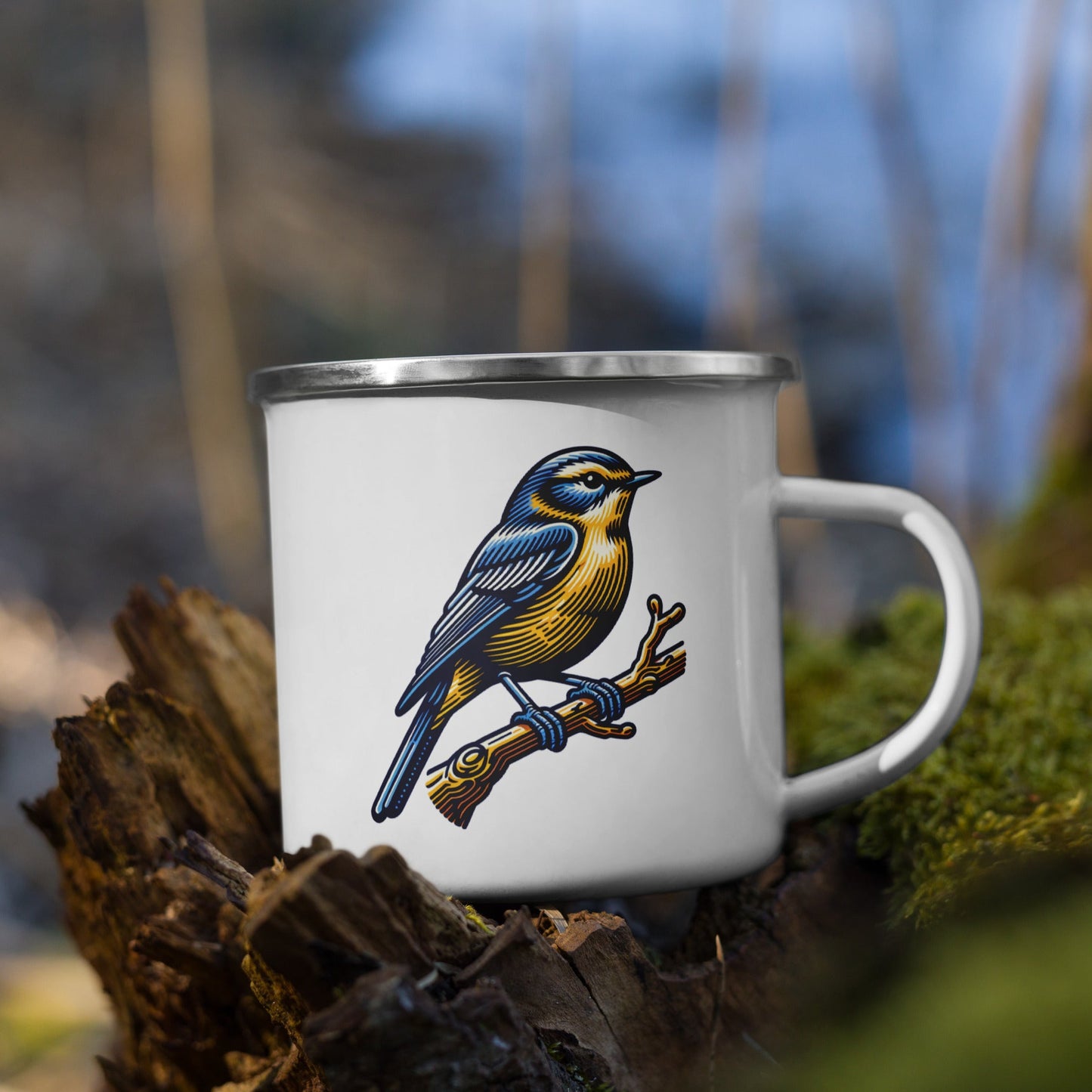 Bird III Enamel Mug - Mugs - Discovery Co.