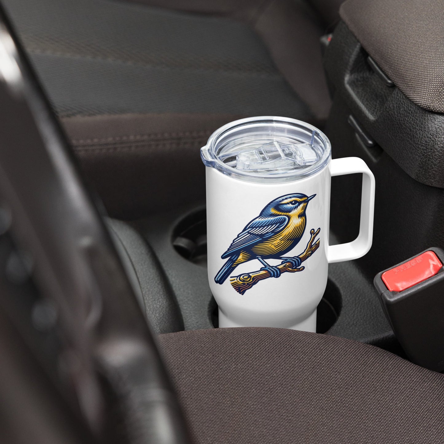 Bird III Travel Mug With Handle (25 oz and 40 oz) - Travel Mug - Discovery Co.
