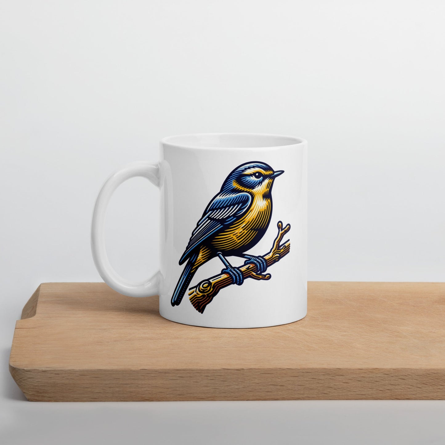 Bird III White Glossy Mug (11 oz, 15 oz, 20 oz) - Mugs - Discovery Co.