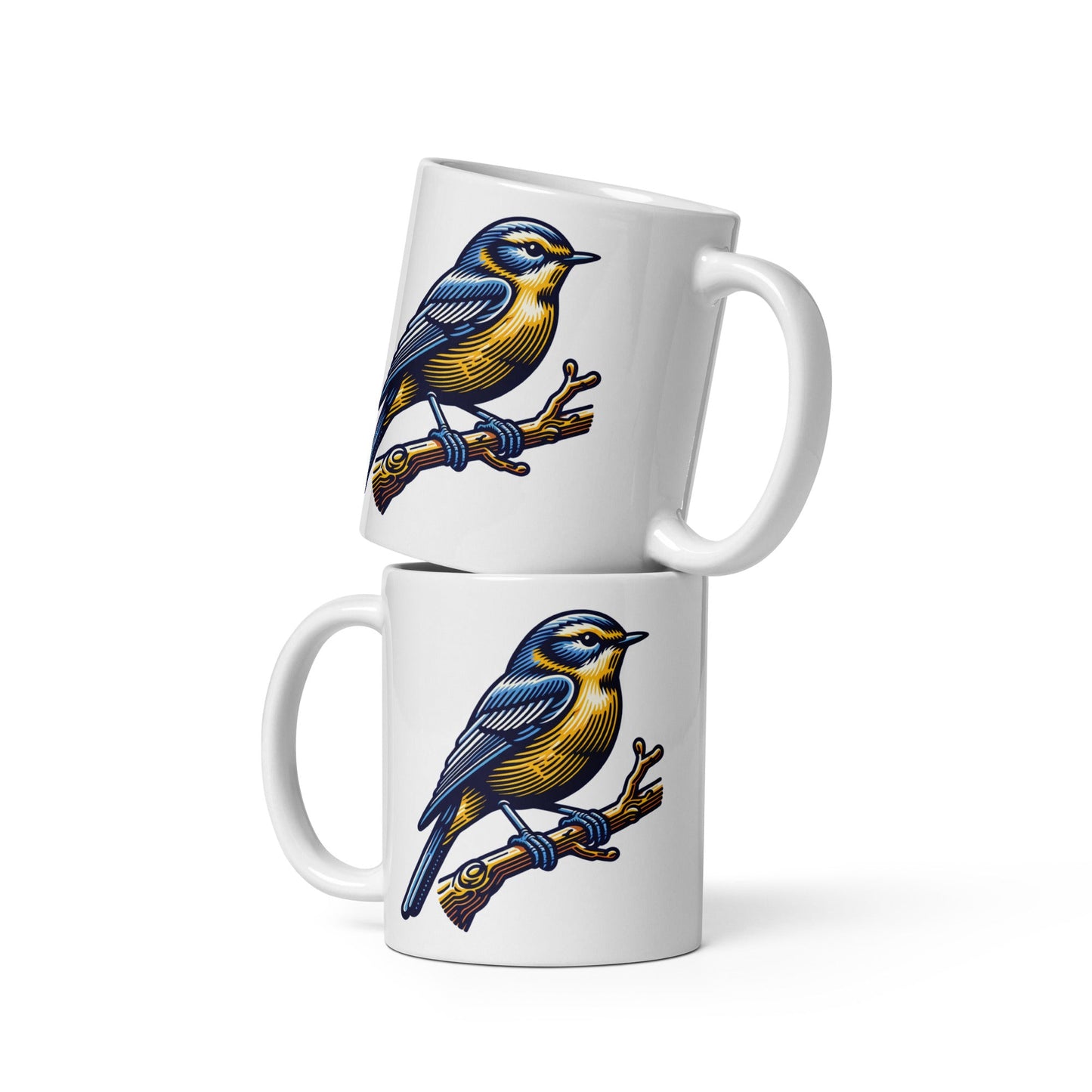 Bird III White Glossy Mug (11 oz, 15 oz, 20 oz) - Mugs - Discovery Co.