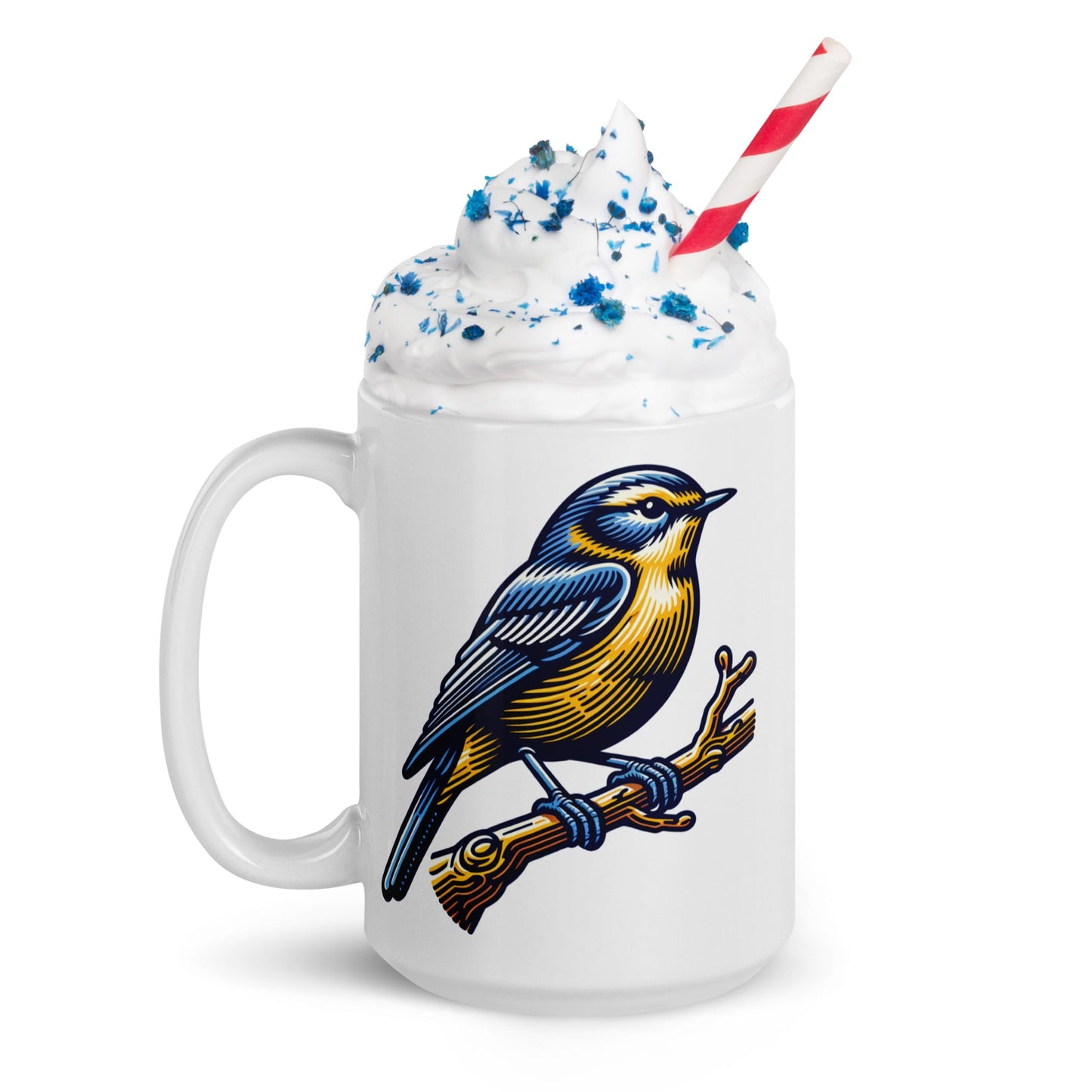 Bird III White Glossy Mug (11 oz, 15 oz, 20 oz) - Mugs - Discovery Co.