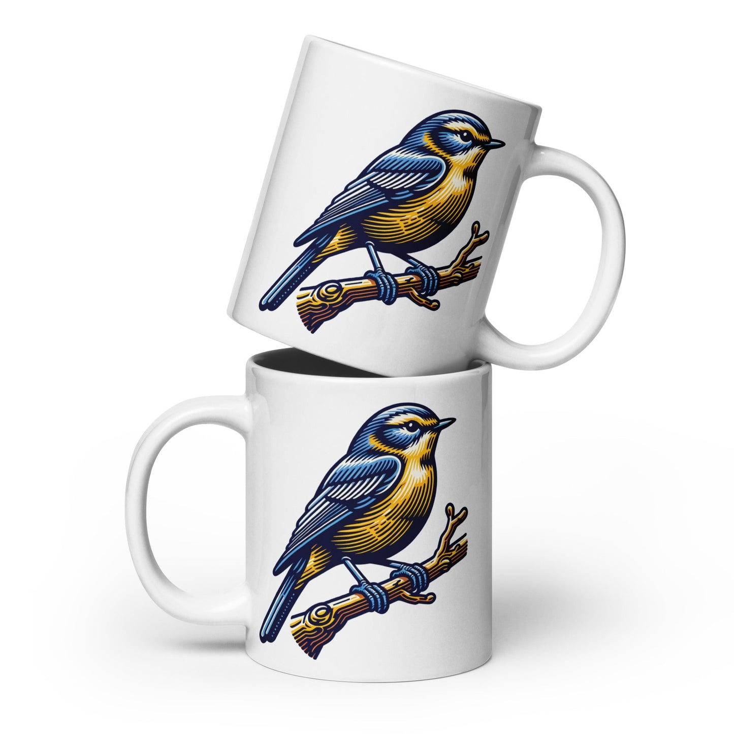Bird III White Glossy Mug (11 oz, 15 oz, 20 oz) - Mugs - Discovery Co.