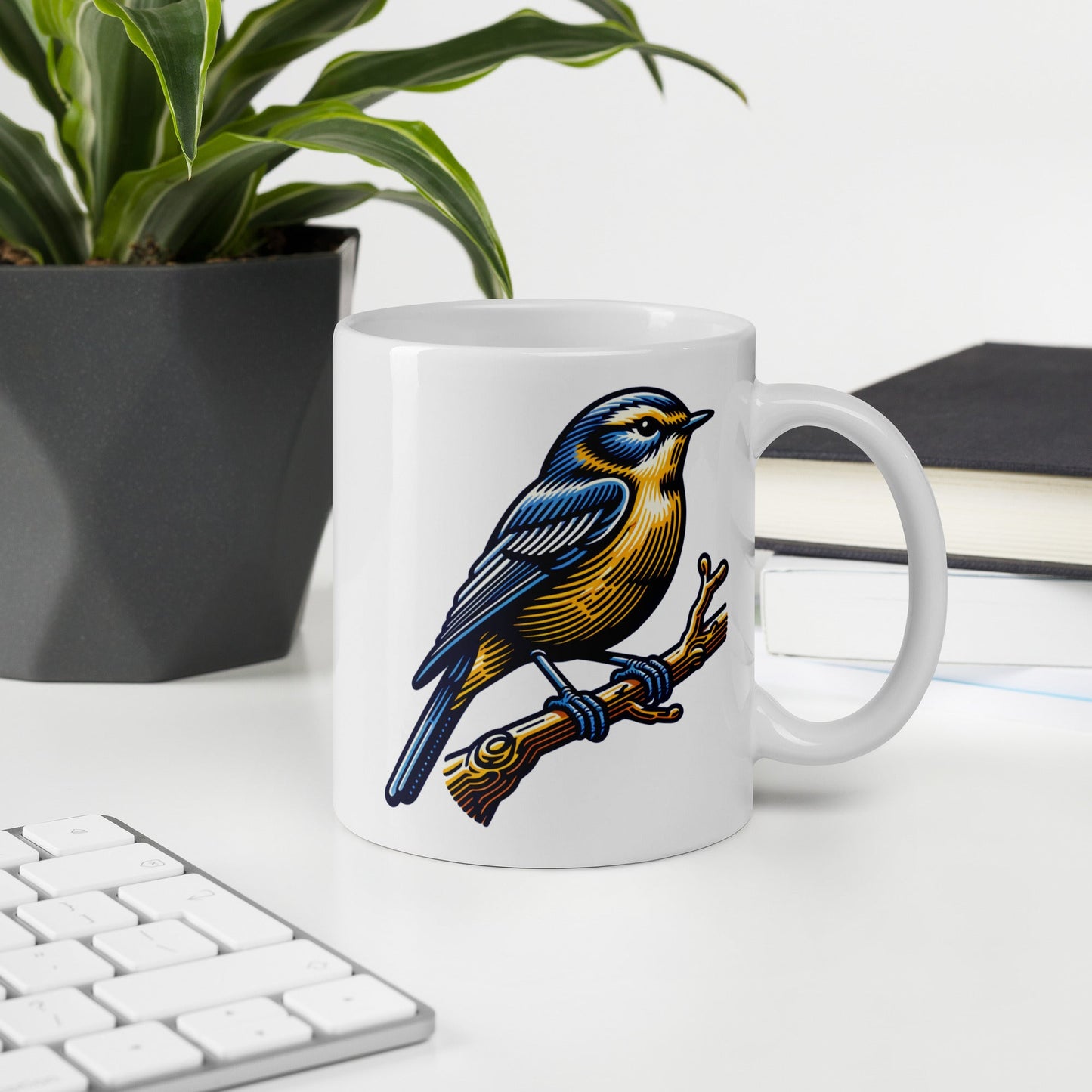 Bird III White Glossy Mug (11 oz, 15 oz, 20 oz) - Mugs - Discovery Co.