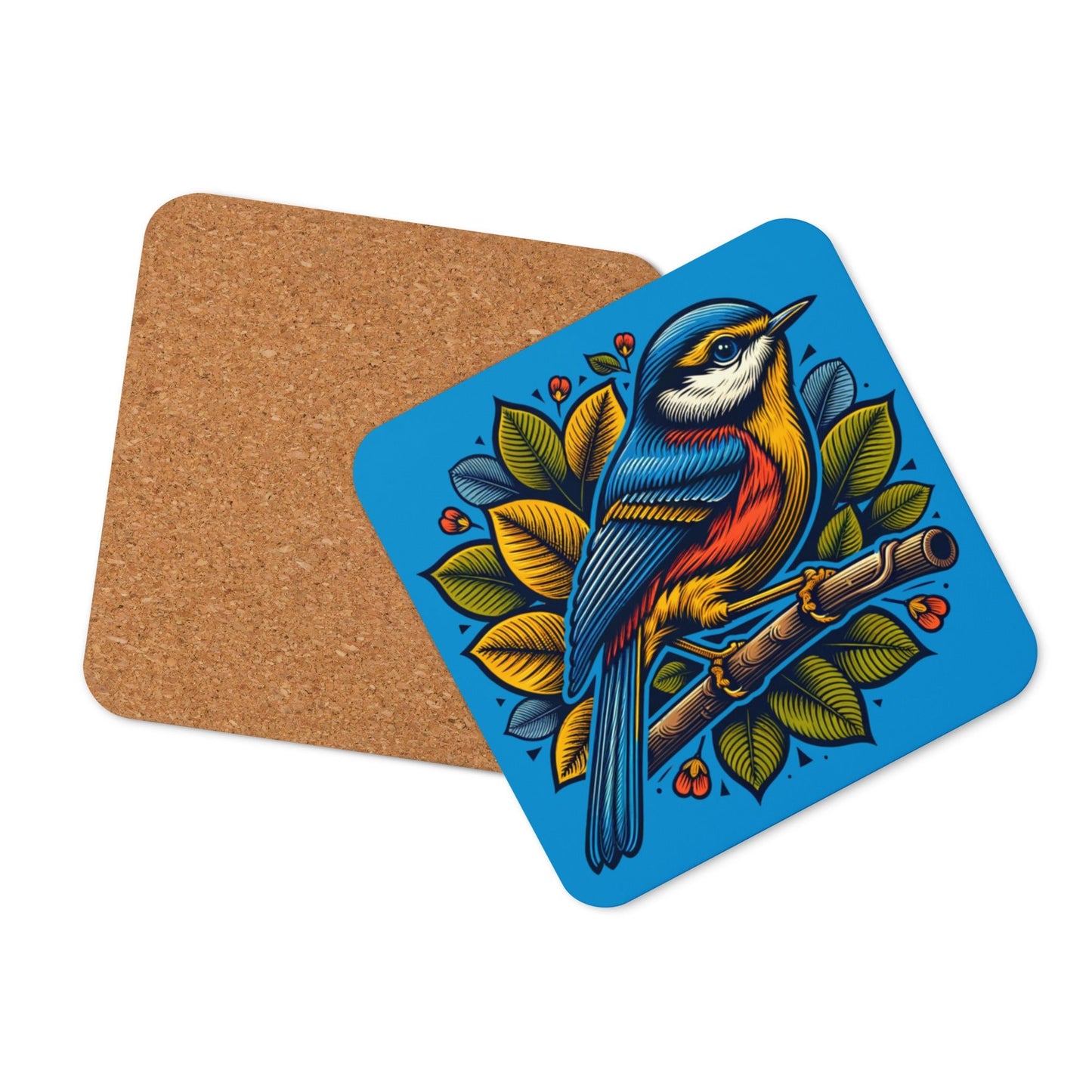 Bird IV Cork - Back Coaster - Coasters - Discovery Co.