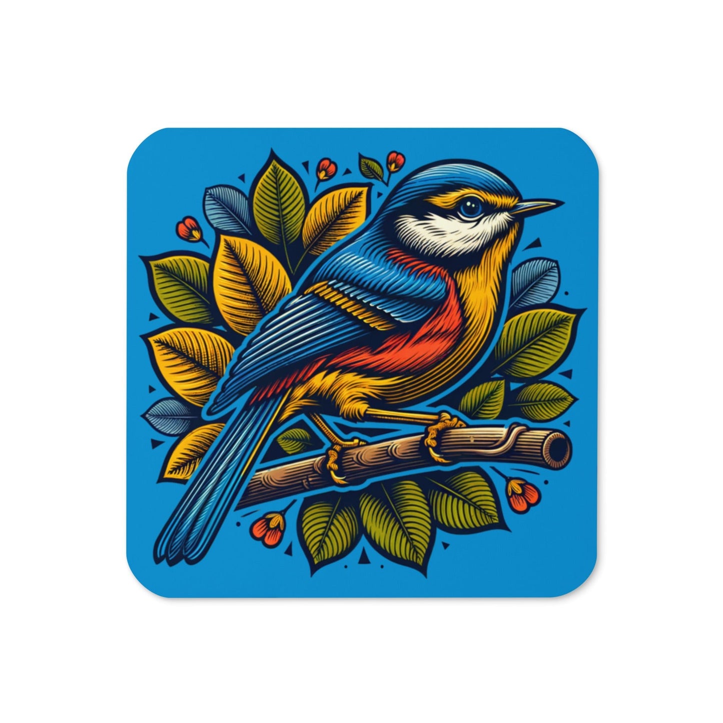 Bird IV Cork - Back Coaster - Coasters - Discovery Co.
