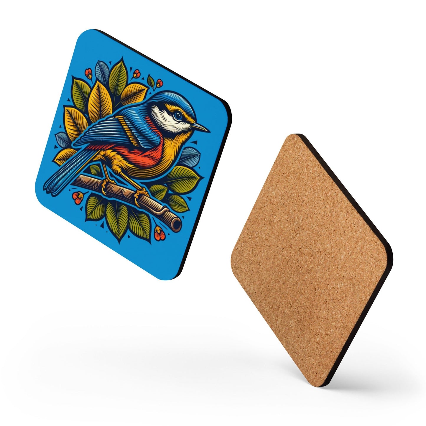 Bird IV Cork - Back Coaster - Coasters - Discovery Co.