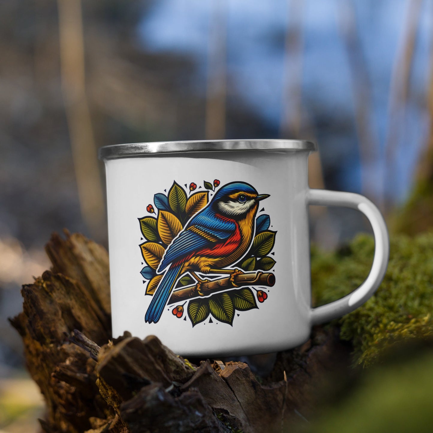 Bird IV Enamel Mug - Mugs - Discovery Co.