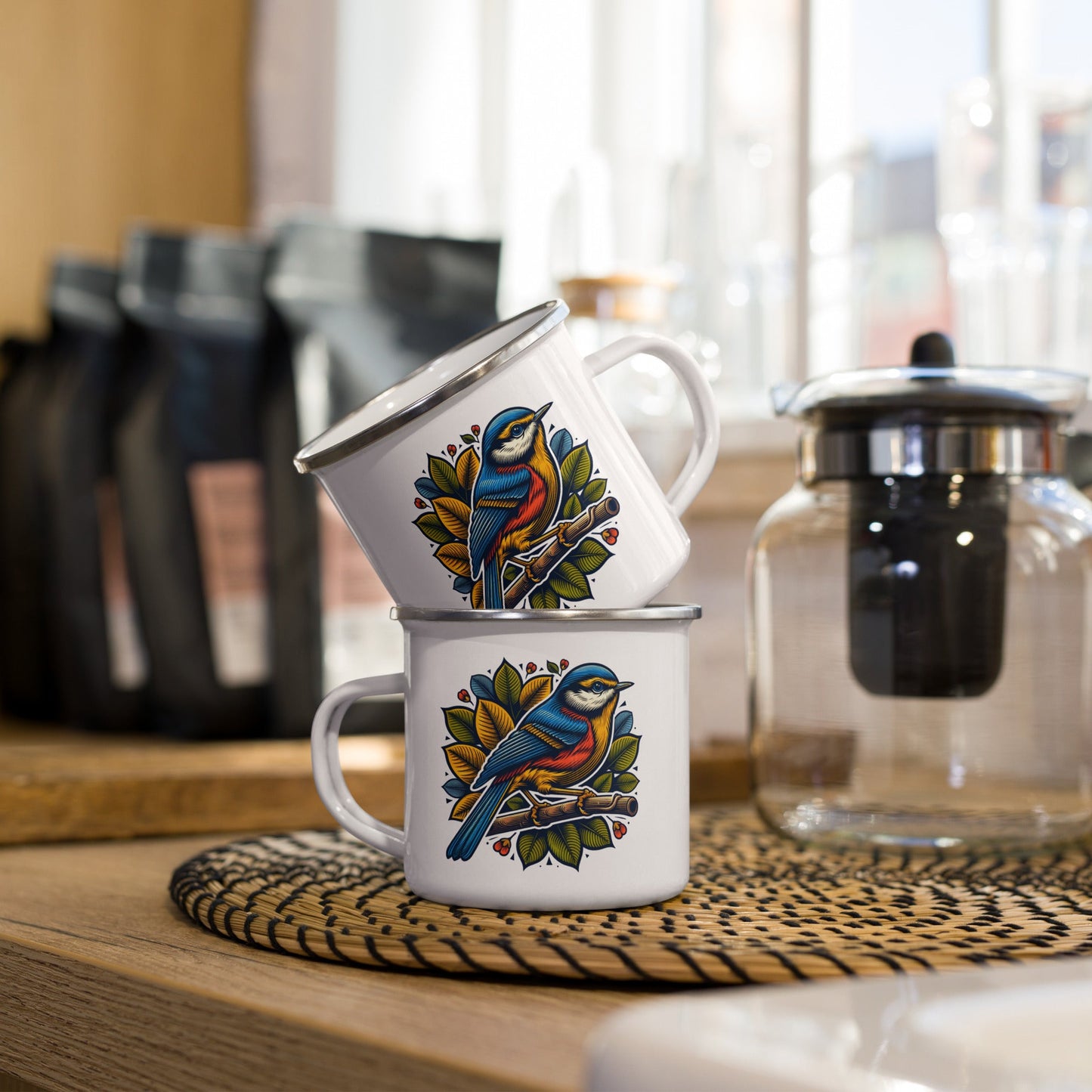 Bird IV Enamel Mug - Mugs - Discovery Co.