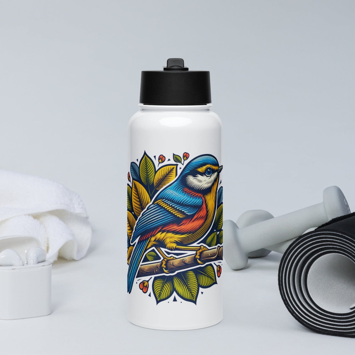 Bird IV Stainless Steel Water Bottle With Straw Lid - Stainless Steel Water Bottle With Straw Lid - Discovery Co.