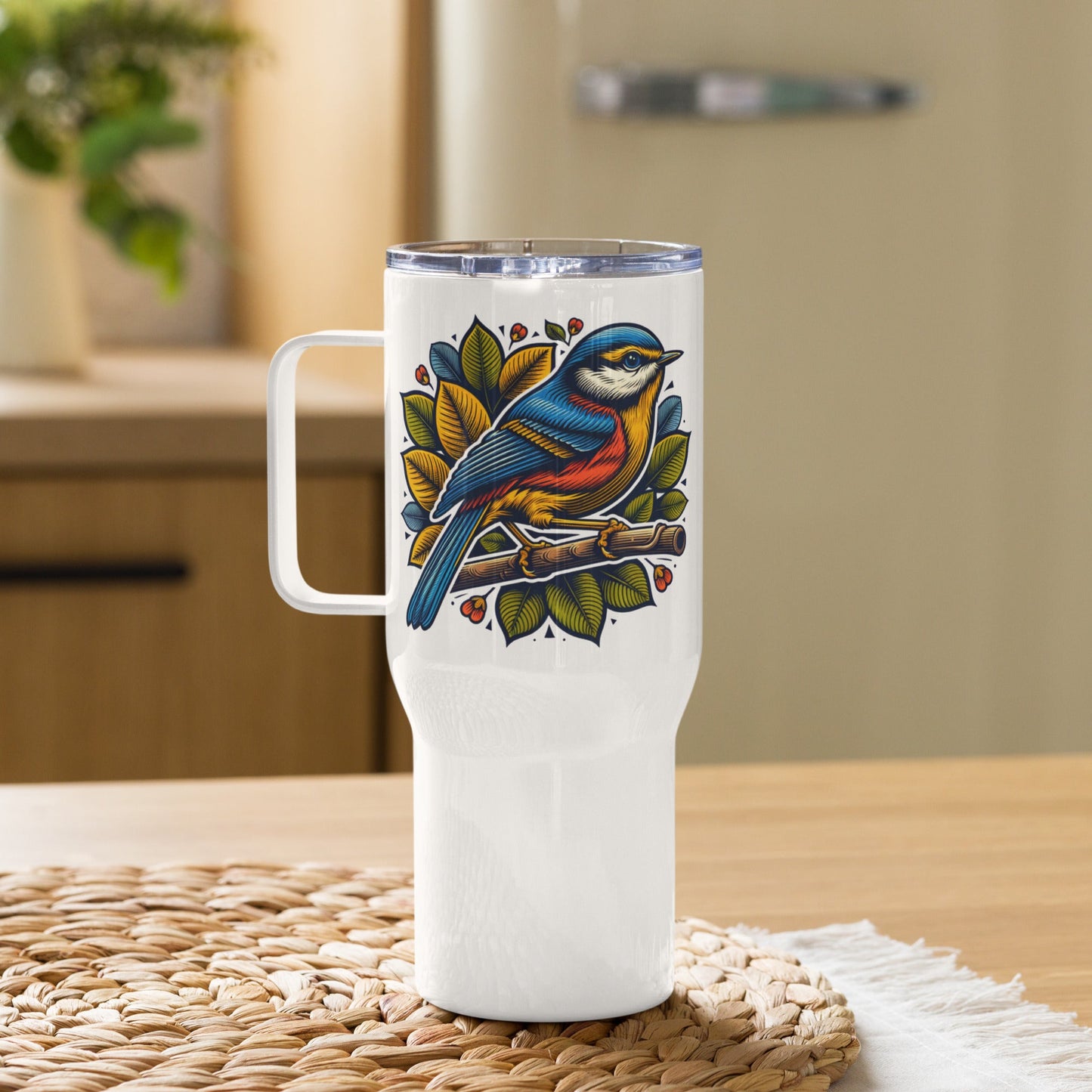 Bird IV Travel Mug With Handle (25 oz and 40 oz) - Travel Mug - Discovery Co.
