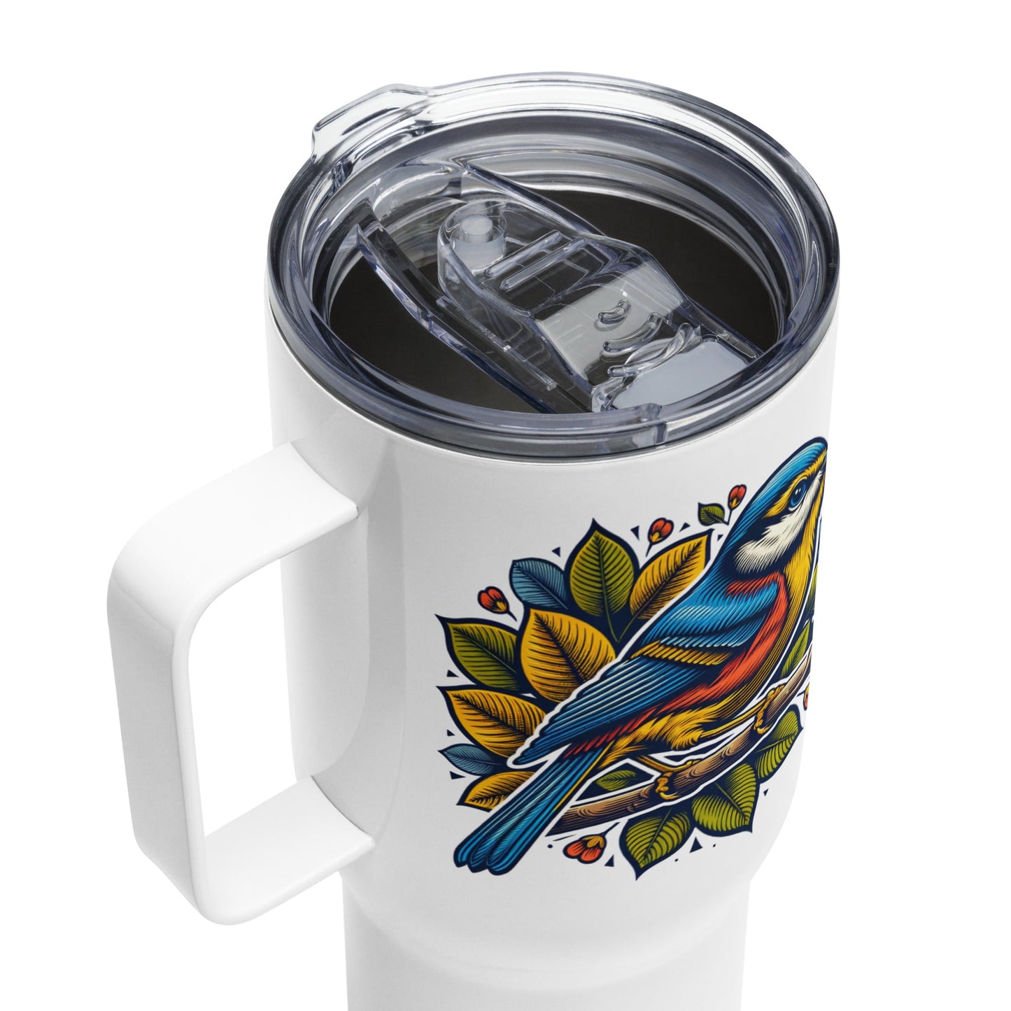 Bird IV Travel Mug With Handle (25 oz and 40 oz) - Travel Mug - Discovery Co.