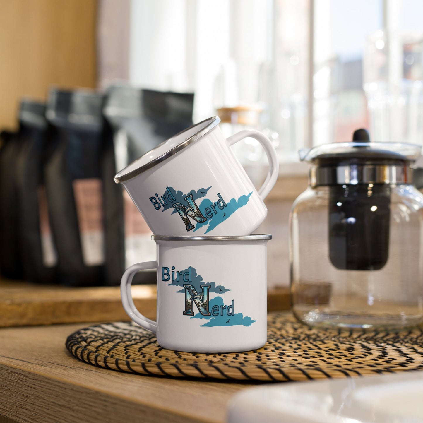 Bird Nerd Enamel Mug - Mugs - Discovery Co.