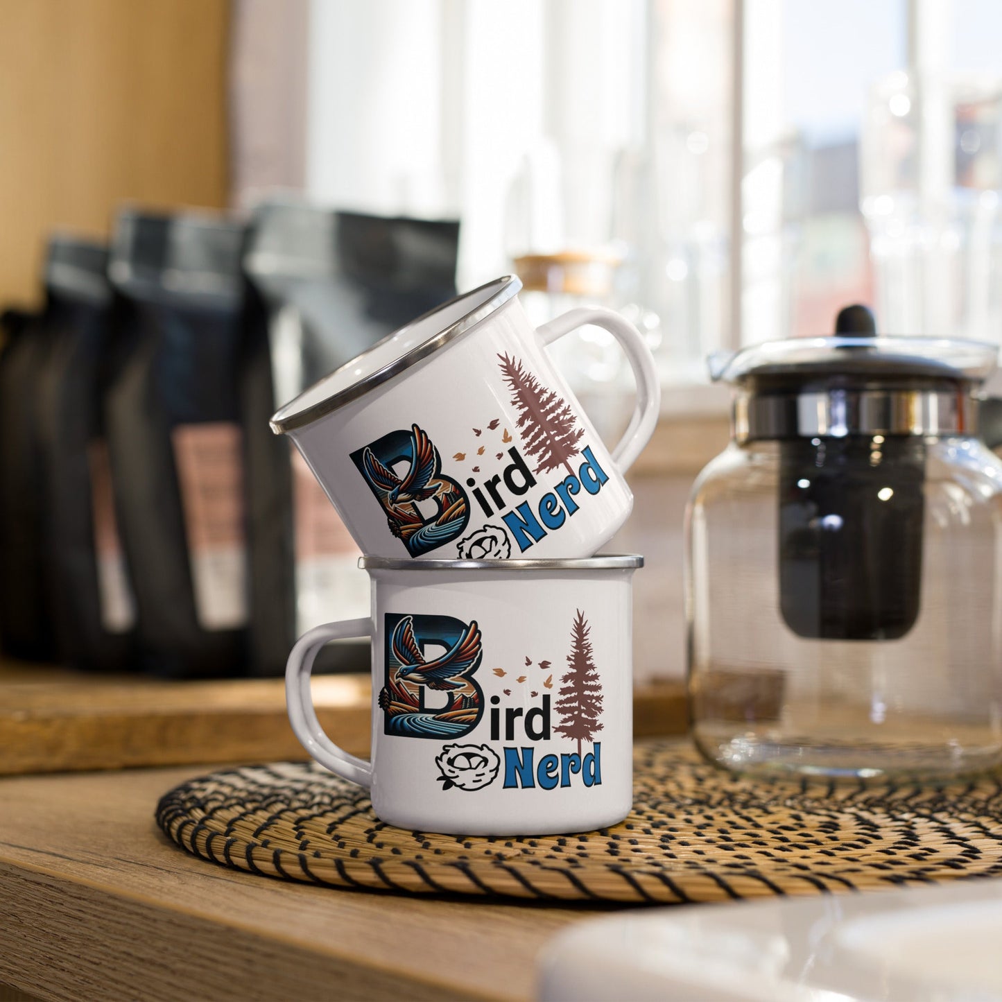 Bird Nerd II Enamel Mug - Mugs - Discovery Co.