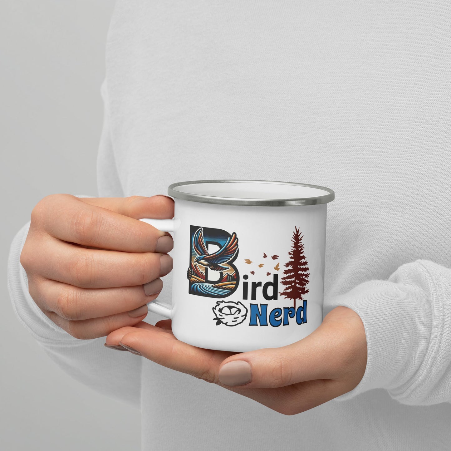 Bird Nerd II Enamel Mug - Mugs - Discovery Co.