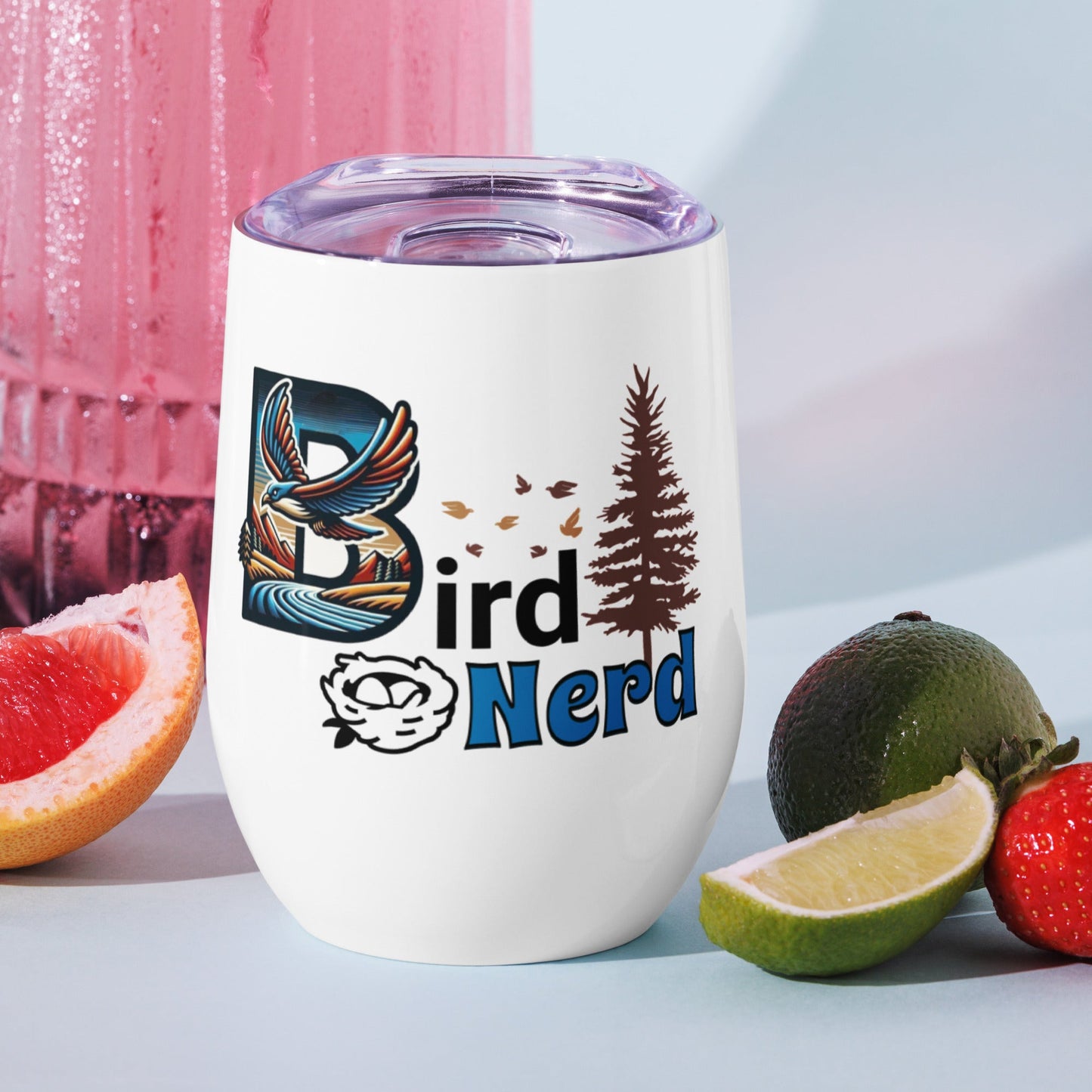 Bird Nerd II Stainless Steel Wine Tumbler - Steel Tumbler - Discovery Co.