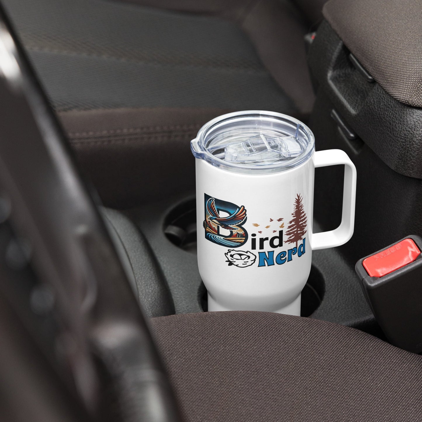 Bird Nerd II Travel Mug With Handle (25 oz and 40 oz) - Travel Mug - Discovery Co.