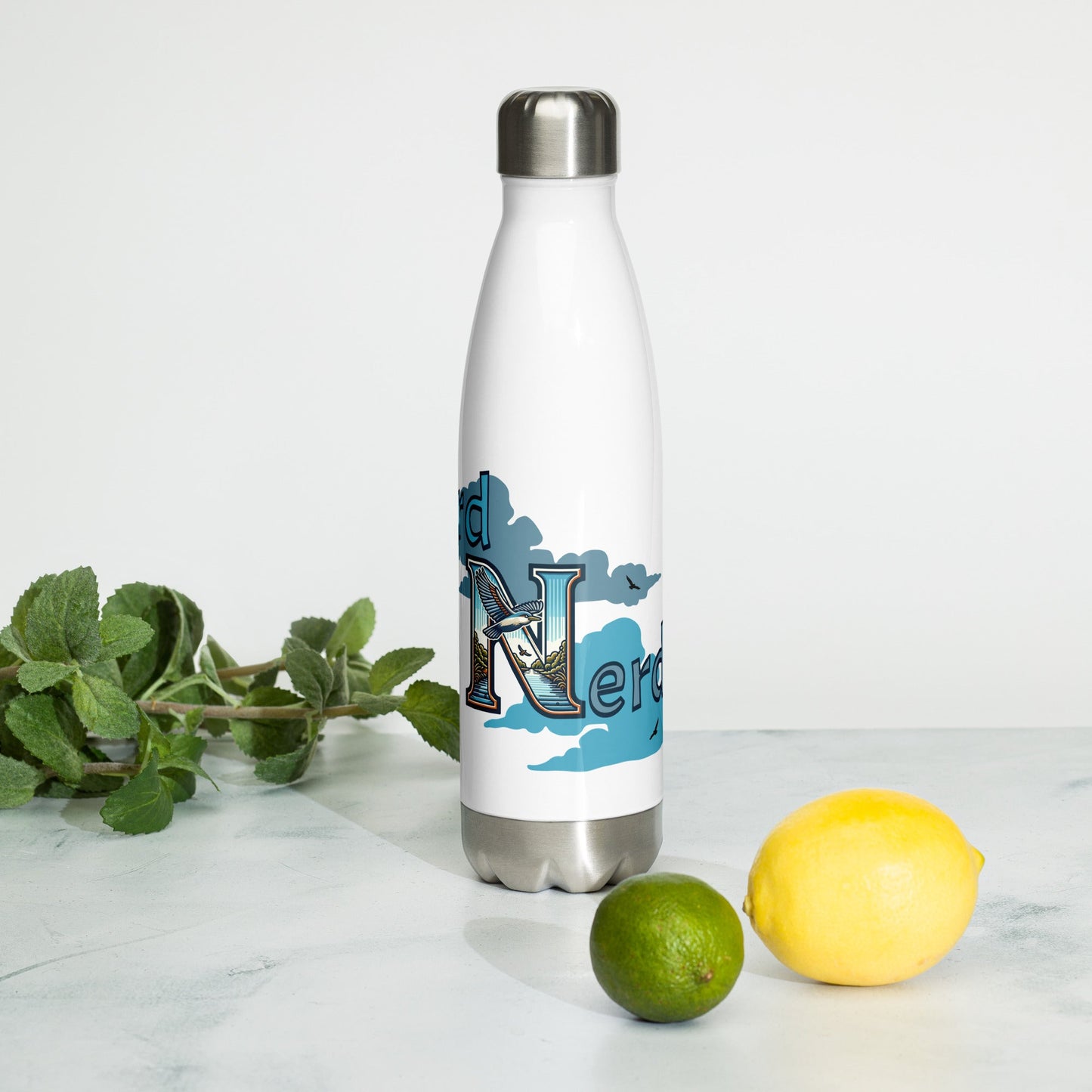 Bird Nerd Stainless Steel Water Bottle - Stainless Steel Water Bottle - Discovery Co.