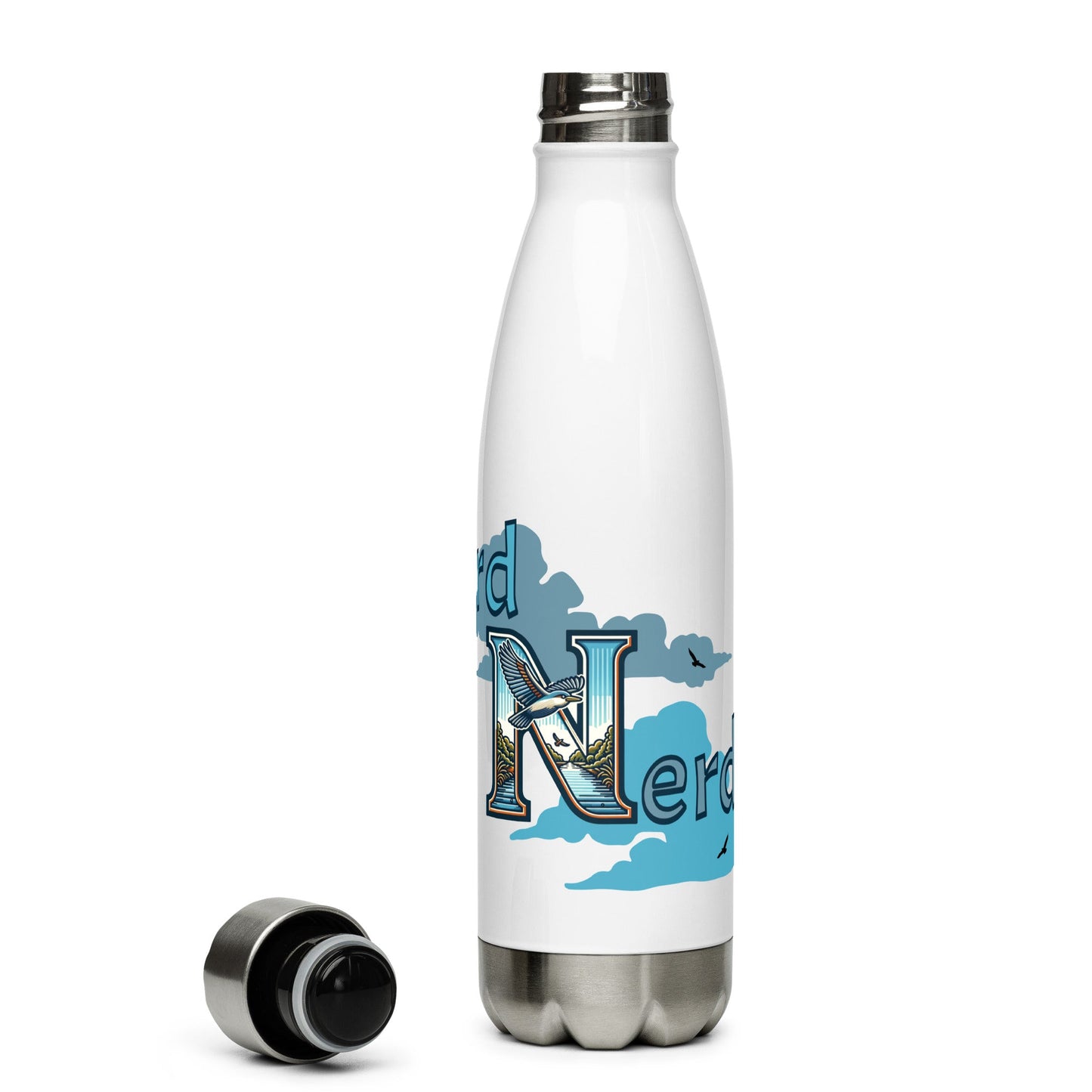 Bird Nerd Stainless Steel Water Bottle - Stainless Steel Water Bottle - Discovery Co.