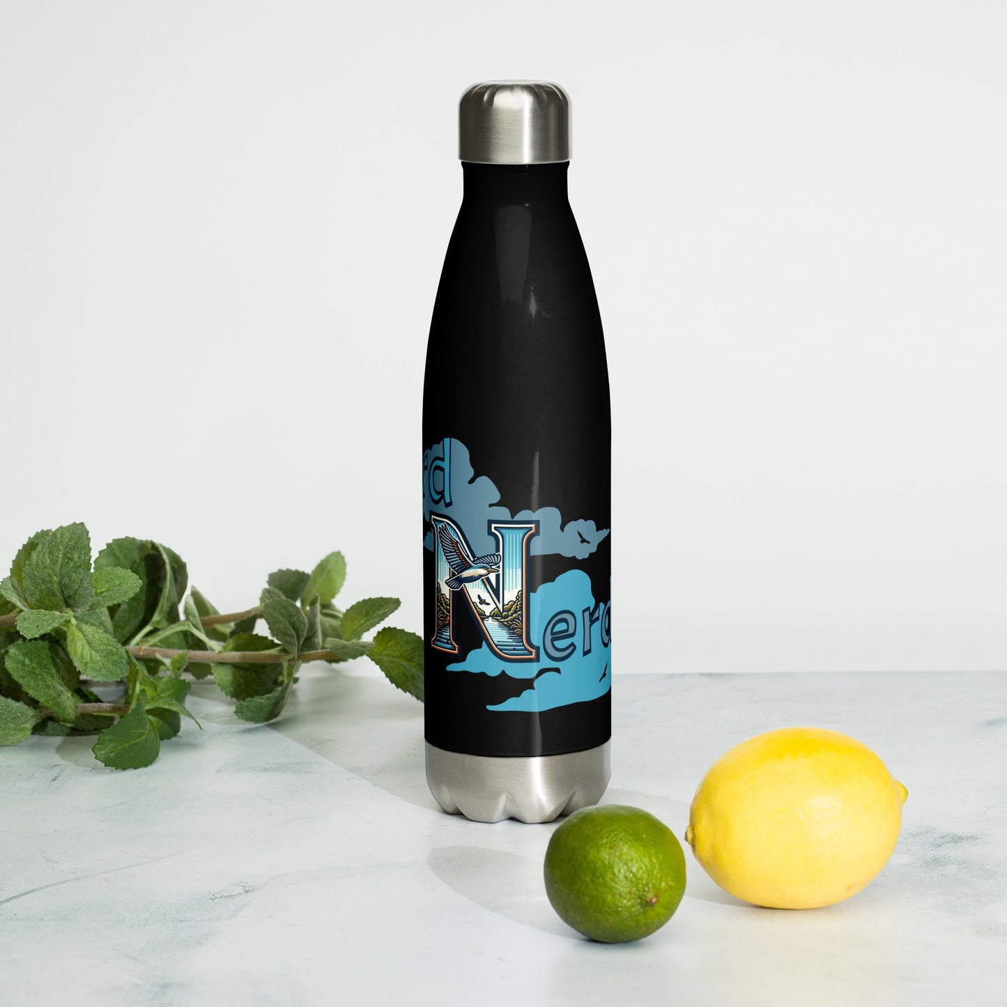 Bird Nerd Stainless Steel Water Bottle - Stainless Steel Water Bottle - Discovery Co.