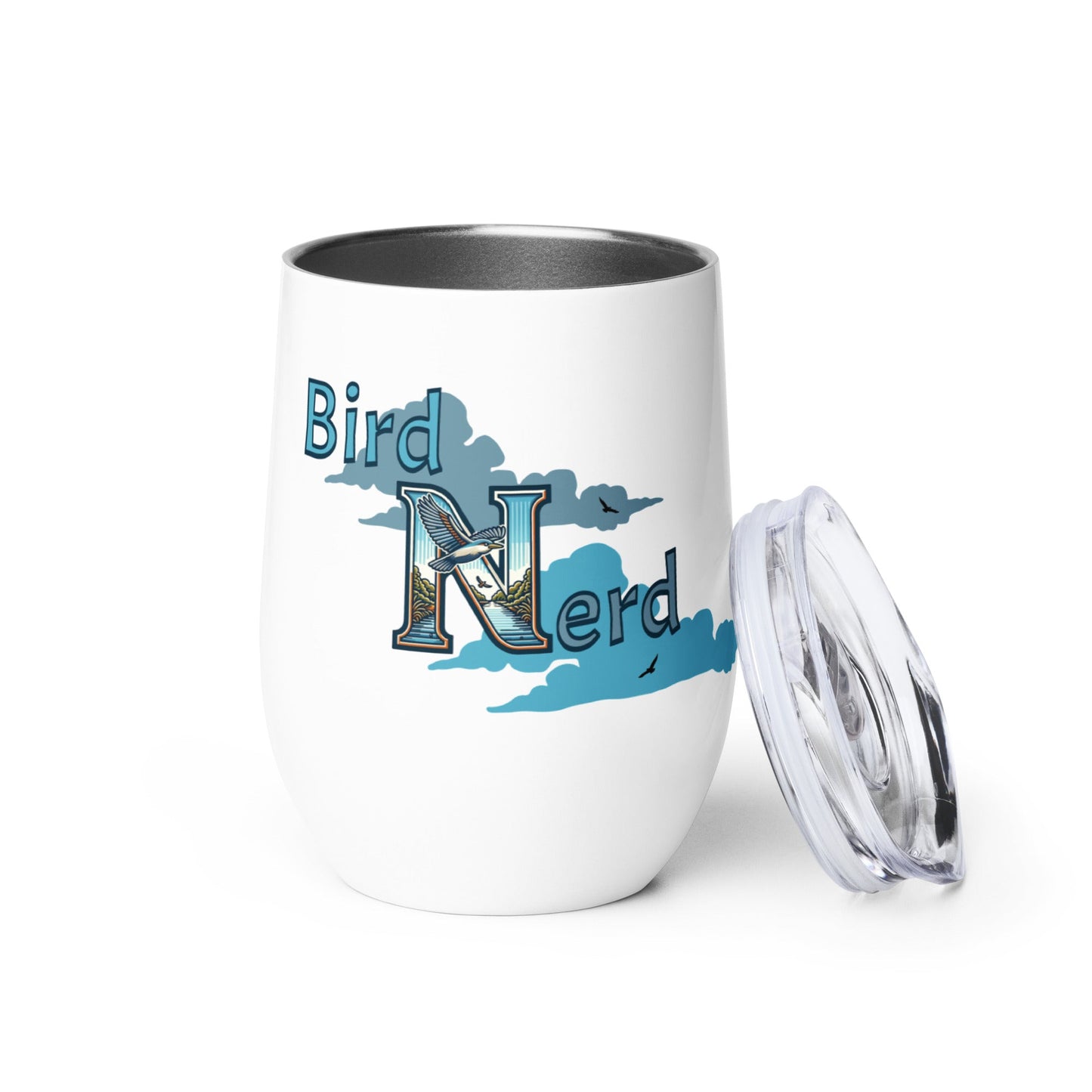 Bird Nerd Stainless Steel Wine Tumbler - Steel Tumbler - Discovery Co.