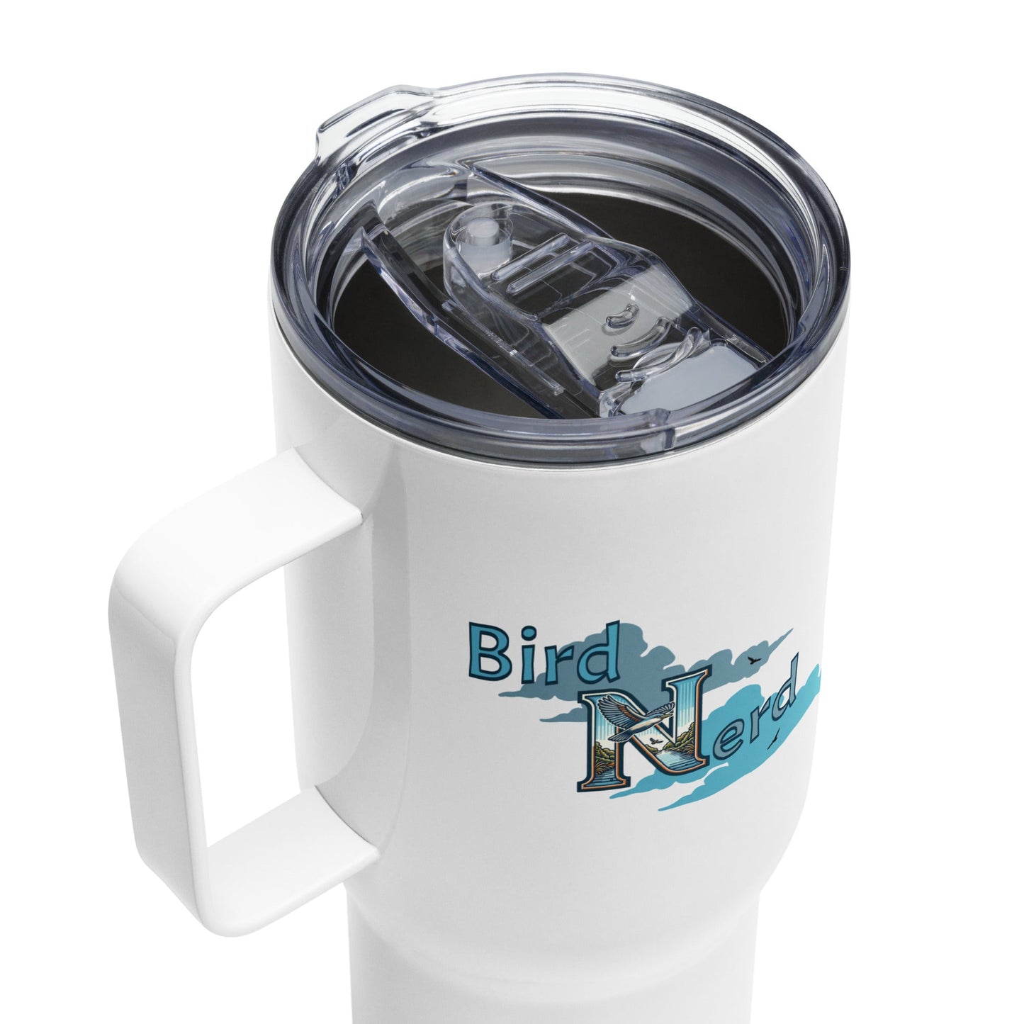 Bird Nerd Travel Mug With Handle (25 oz and 40 oz) - Travel Mug - Discovery Co.