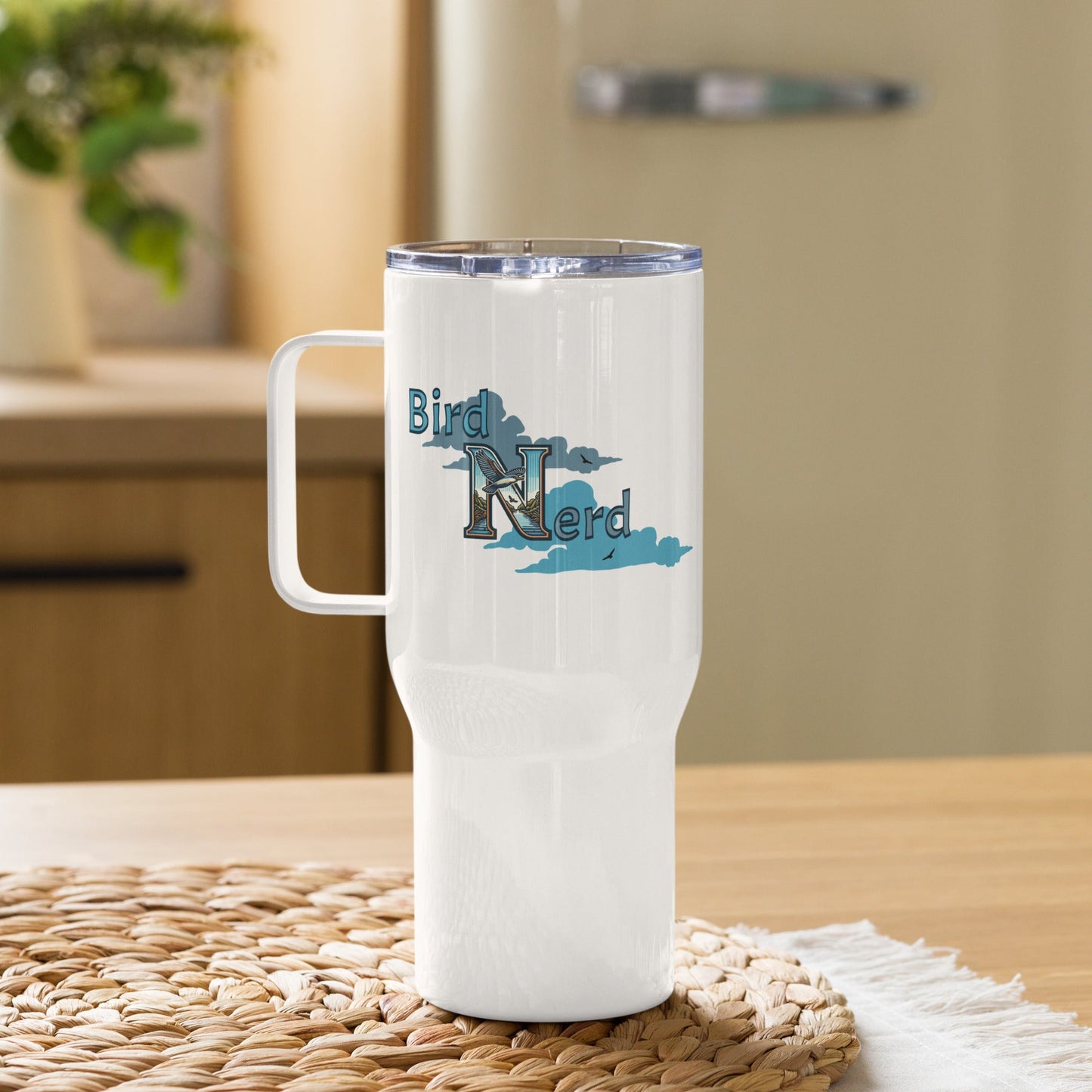 Bird Nerd Travel Mug With Handle (25 oz and 40 oz) - Travel Mug - Discovery Co.