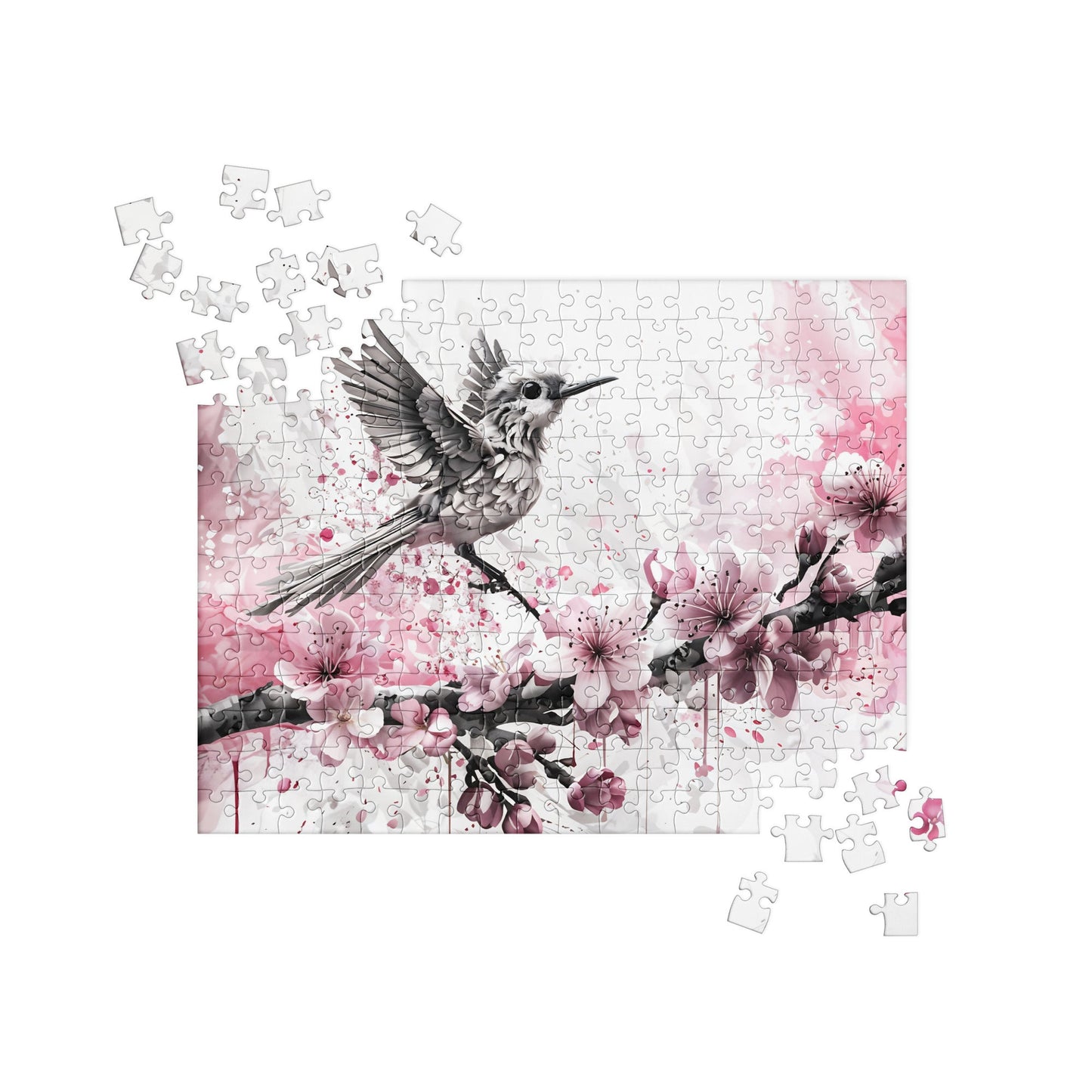 Bird On Cherry Blossom Branch Jigsaw Puzzle - Puzzle - Discovery Co.