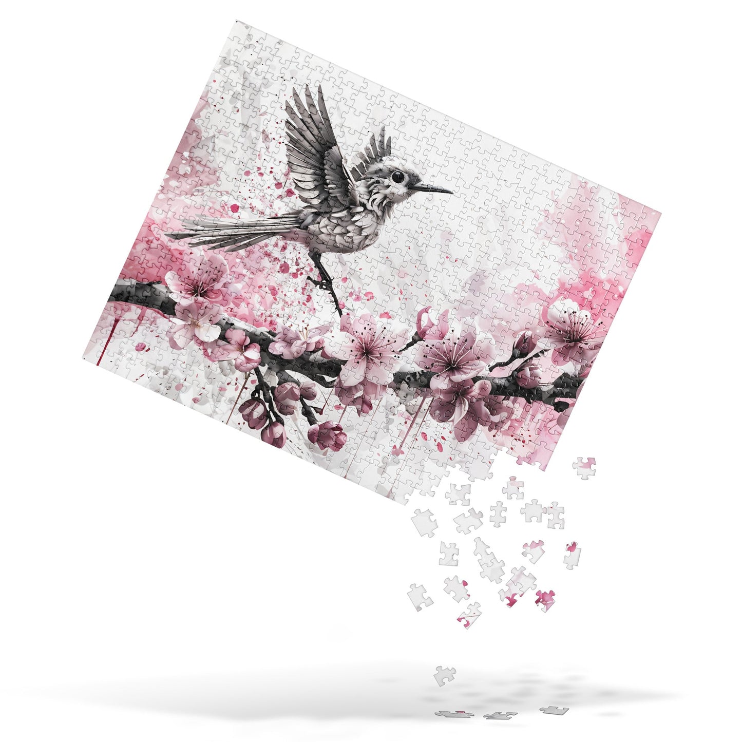 Bird On Cherry Blossom Branch Jigsaw Puzzle - Puzzle - Discovery Co.