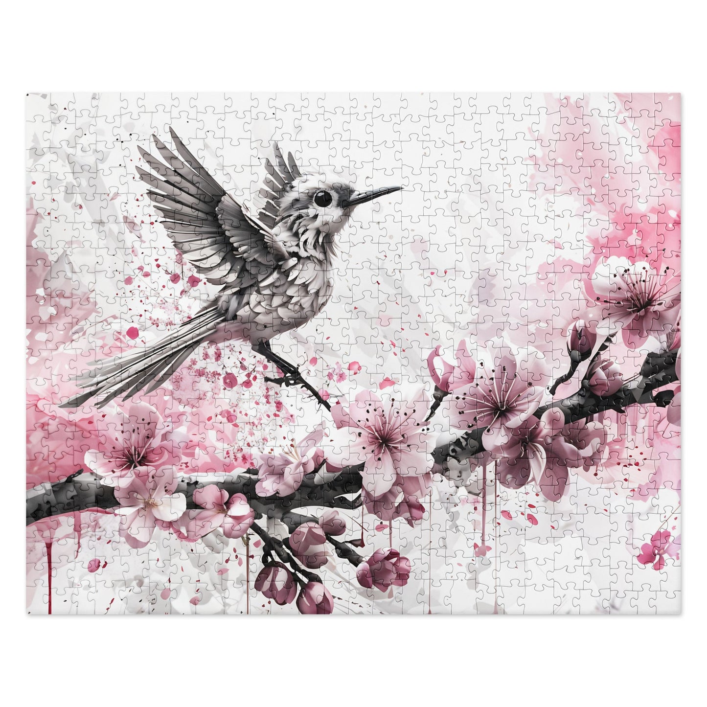Bird On Cherry Blossom Branch Jigsaw Puzzle - Puzzle - Discovery Co.