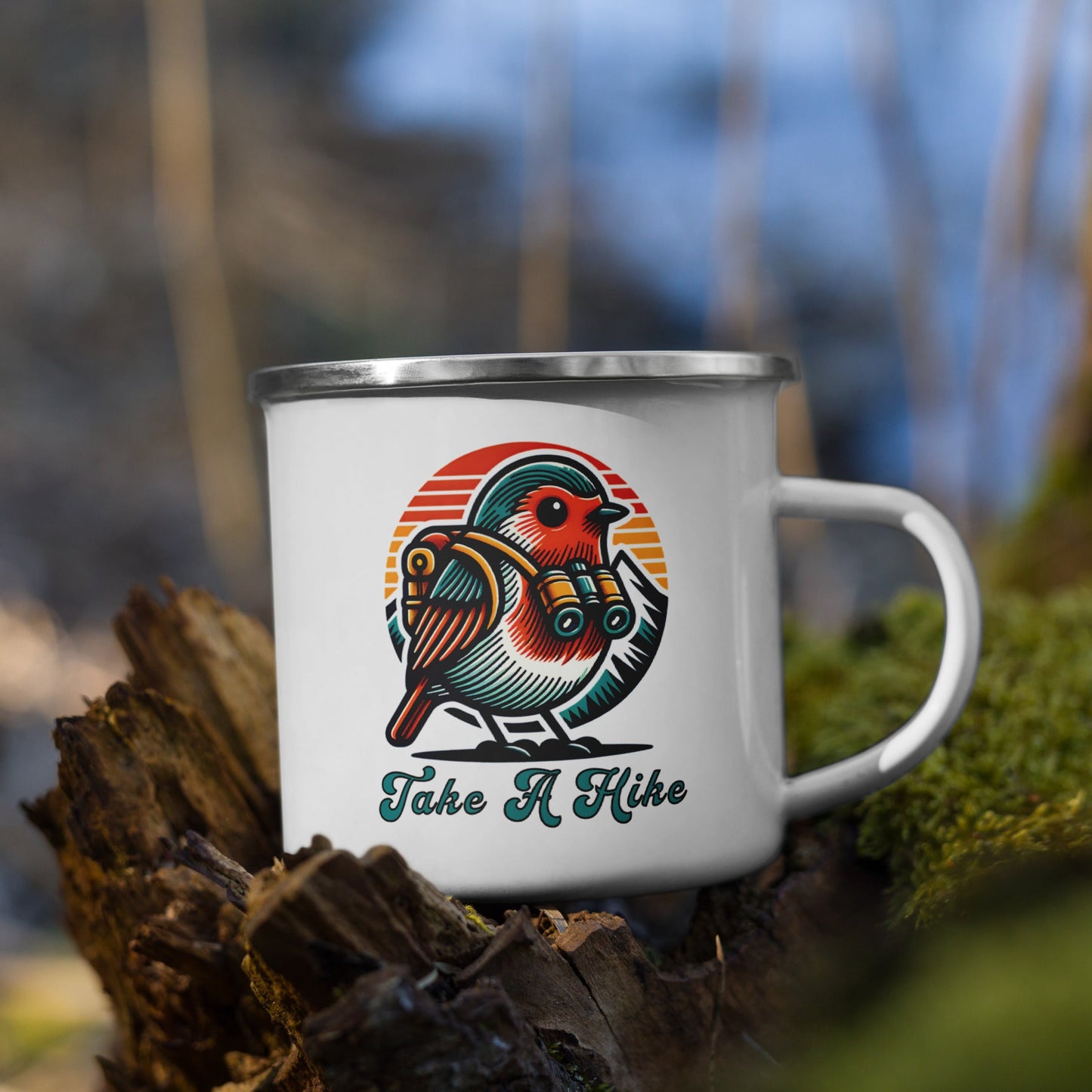 Bird Take A Hike Enamel Mug - Mugs - Discovery Co.