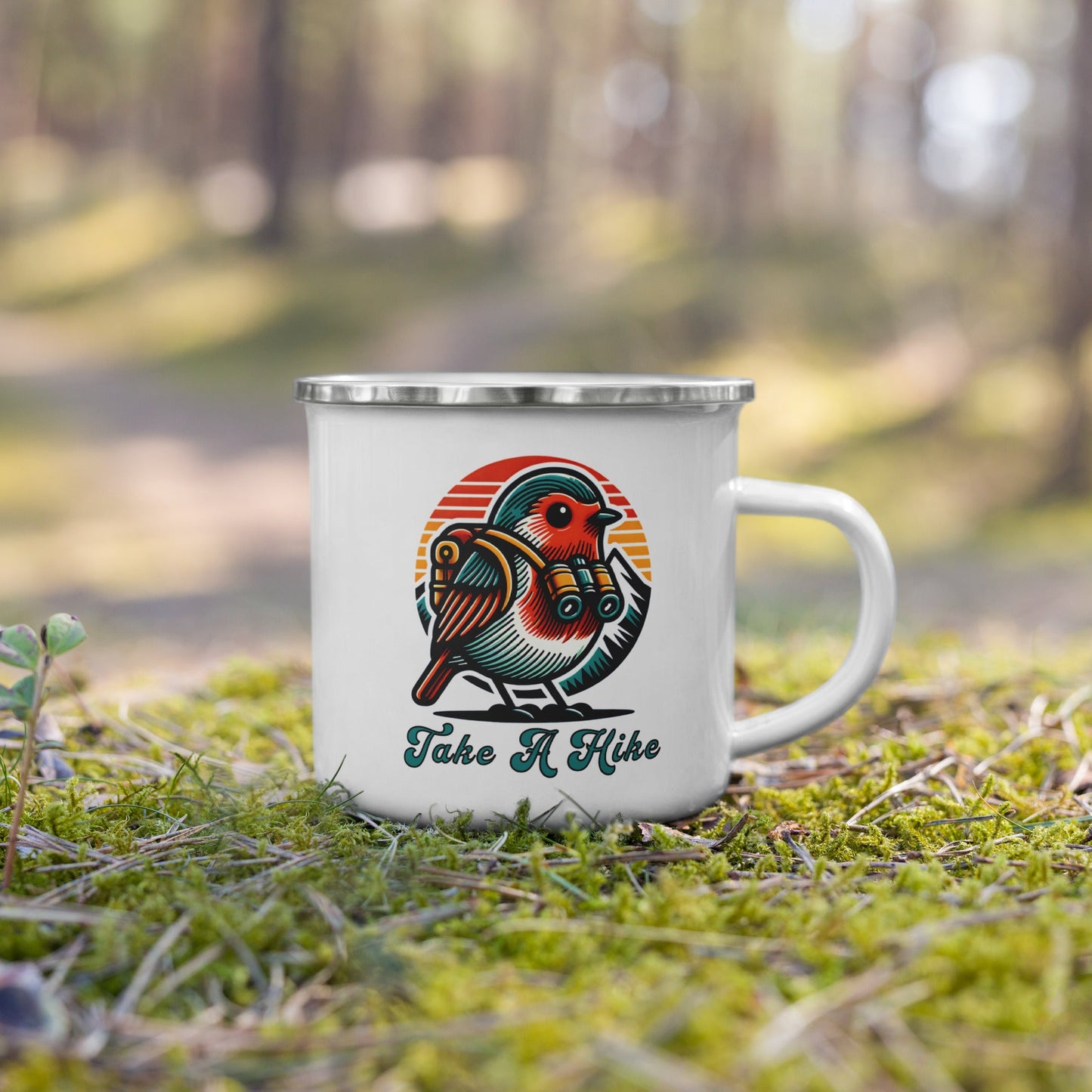 Bird Take A Hike Enamel Mug - Mugs - Discovery Co.