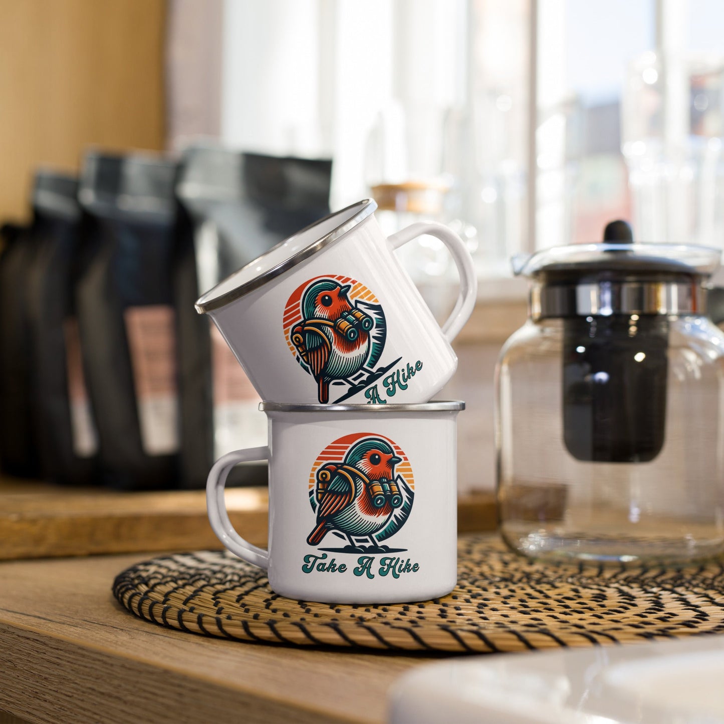 Bird Take A Hike Enamel Mug - Mugs - Discovery Co.