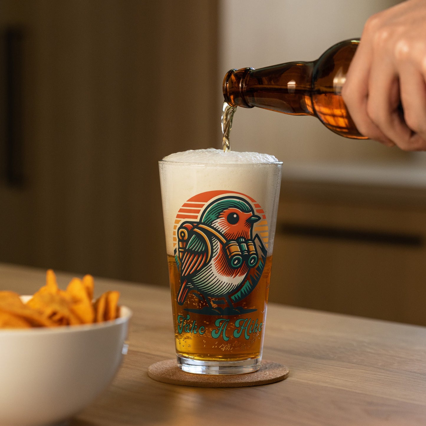 Bird Take a Hike Pint Glass - Beer Glass - Discovery Co.
