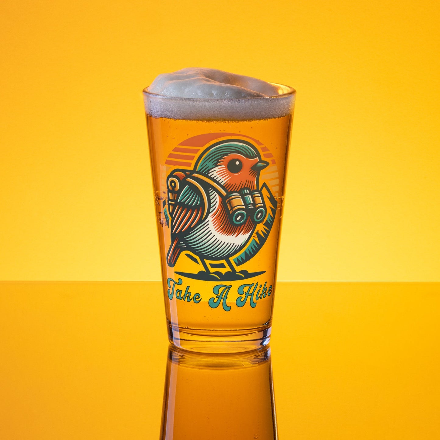 Bird Take a Hike Pint Glass - Beer Glass - Discovery Co.
