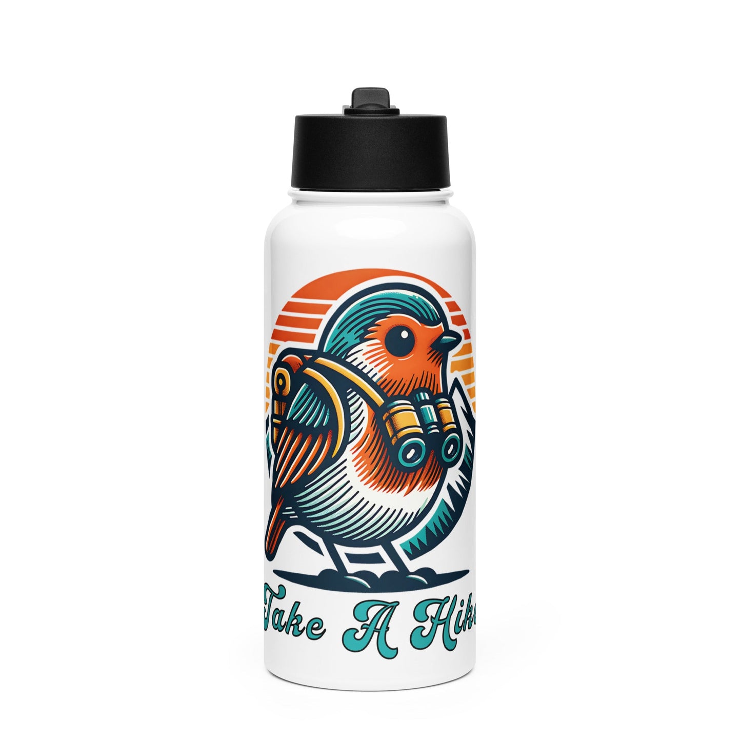 Bird Take A Hike Stainless Steel Water Bottle With Straw Lid - Stainless Steel Water Bottle With Straw Lid - Discovery Co.