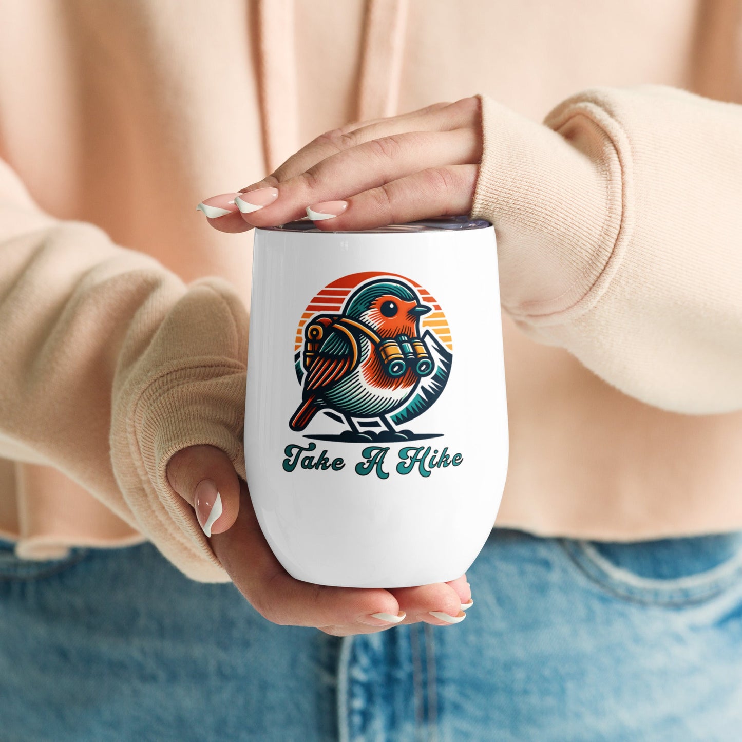 Bird Take A Hike Stainless Steel Wine Tumbler - Steel Tumbler - Discovery Co.