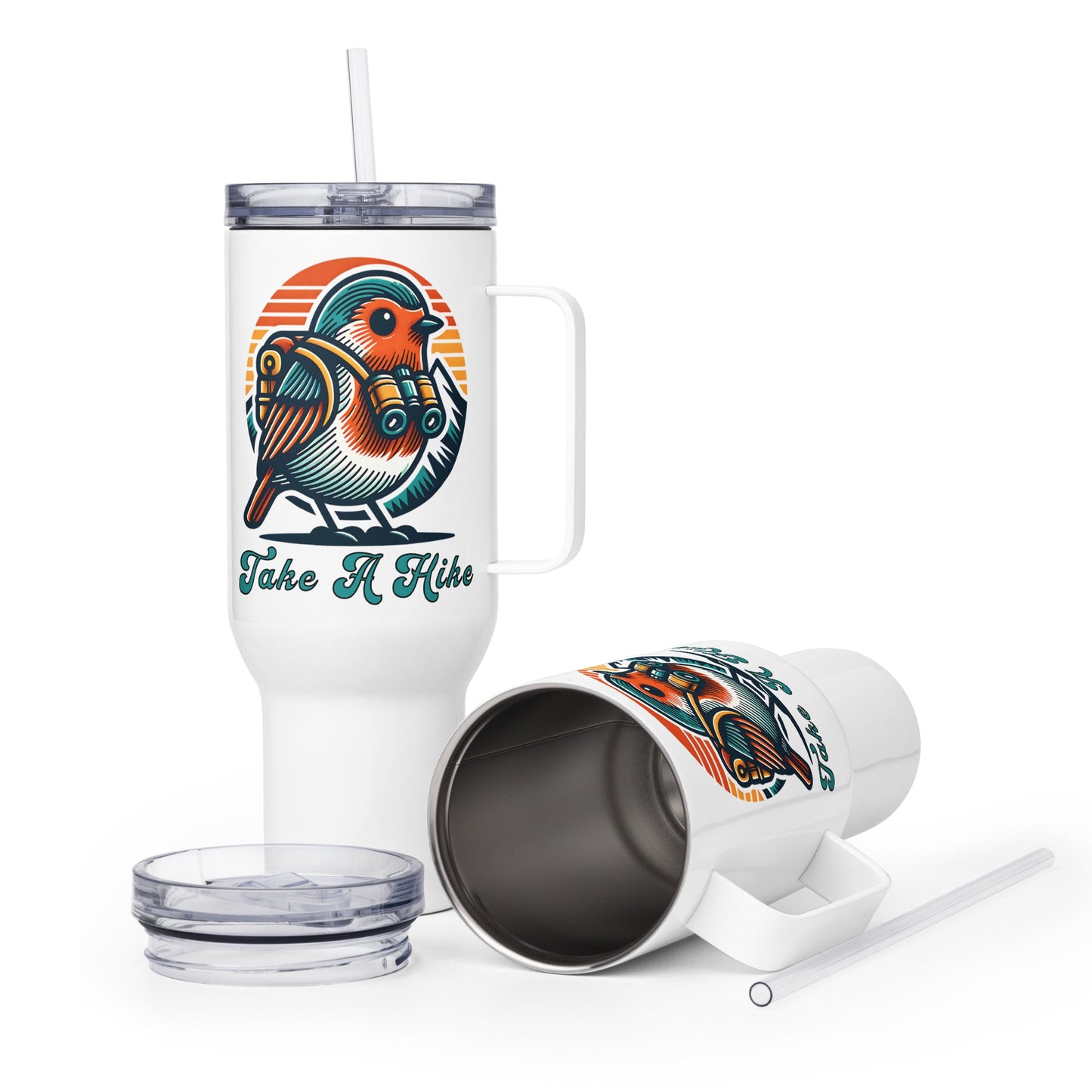 Bird Take A Hike Travel Mug With Handle (25 oz and 40 oz) - Travel Mug - Discovery Co.