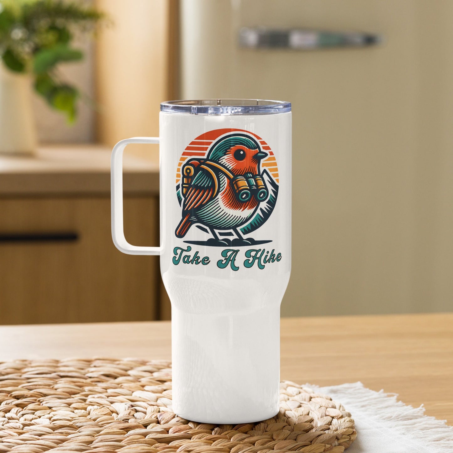 Bird Take A Hike Travel Mug With Handle (25 oz and 40 oz) - Travel Mug - Discovery Co.