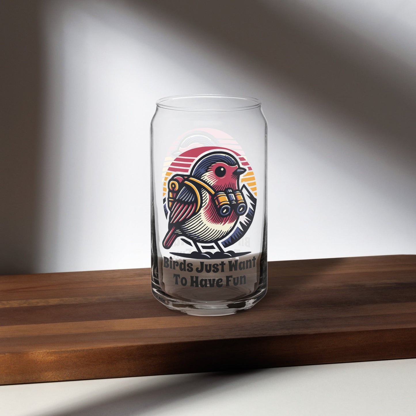 Birds Just Want To Have Fun Can - Shaped Glass - Can - Shaped Glass - Discovery Co.