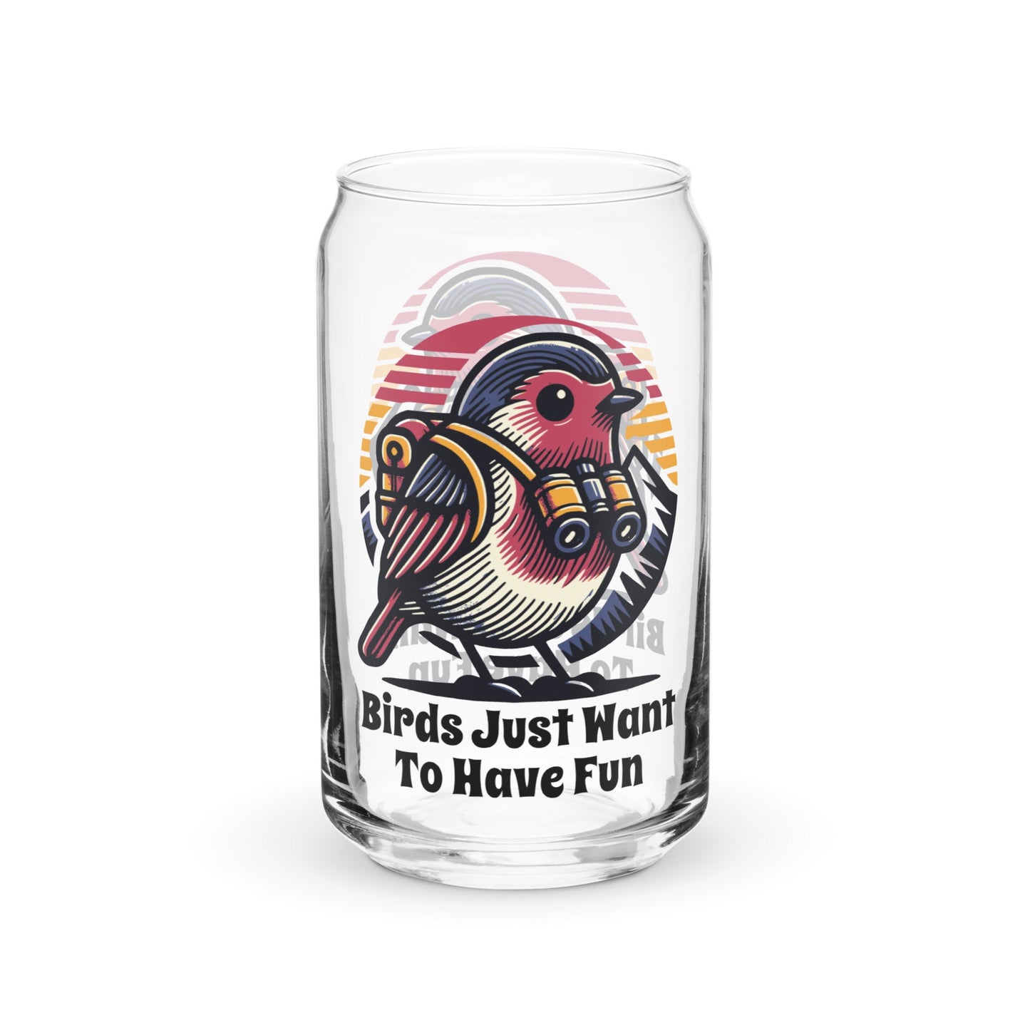 Birds Just Want To Have Fun Can - Shaped Glass - Can - Shaped Glass - Discovery Co.