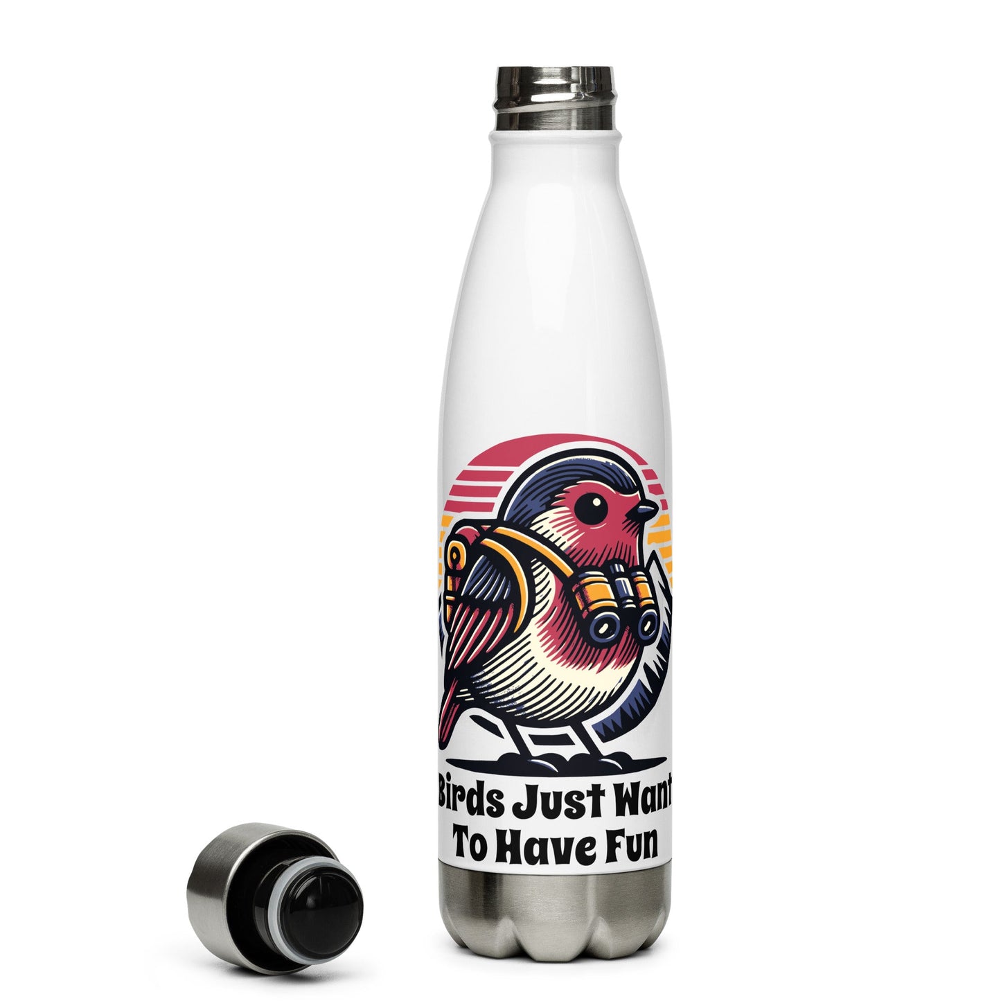 Birds Just Want To Have Fun Stainless Steel Water Bottle - Stainless Steel Water Bottle - Discovery Co.