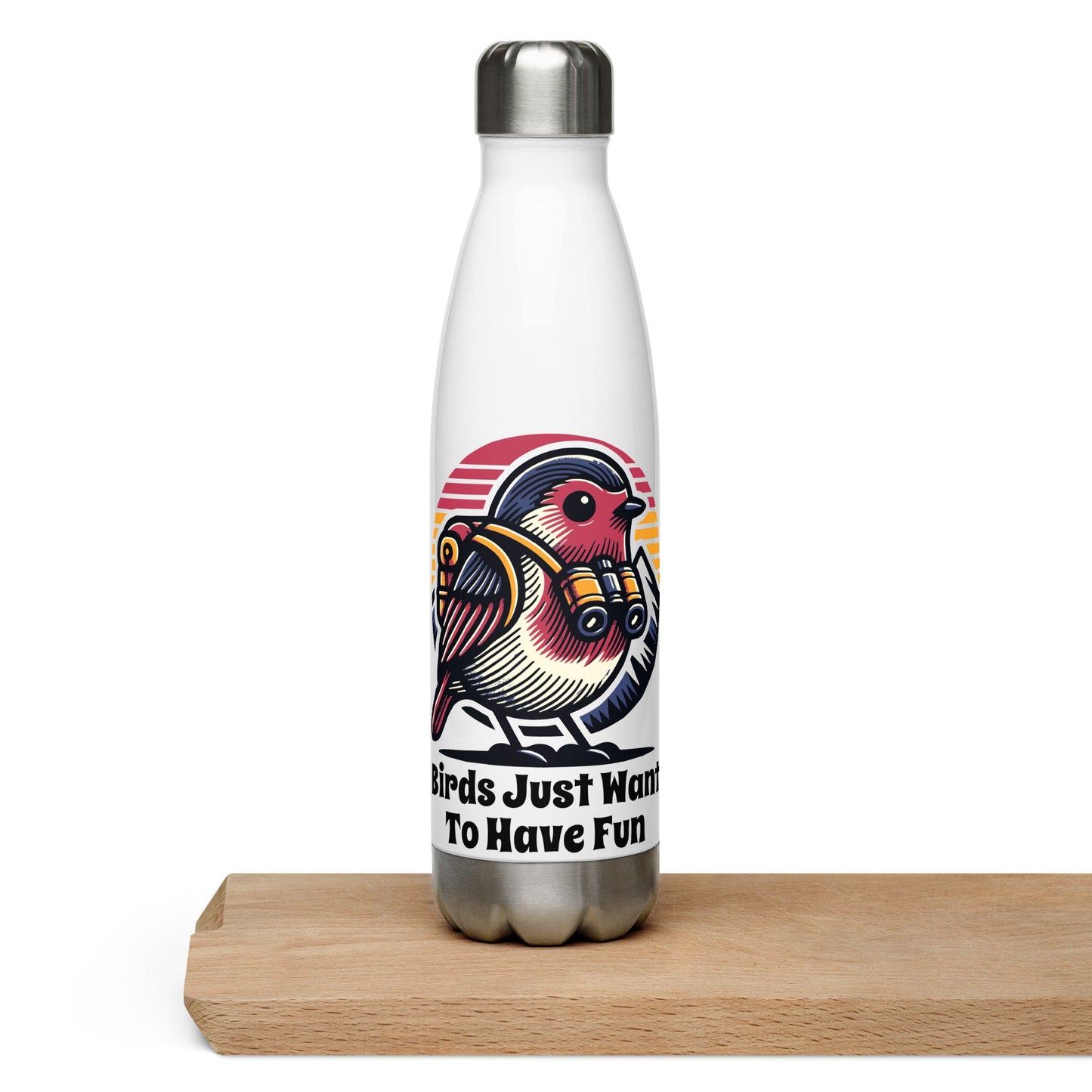 Birds Just Want To Have Fun Stainless Steel Water Bottle - Stainless Steel Water Bottle - Discovery Co.