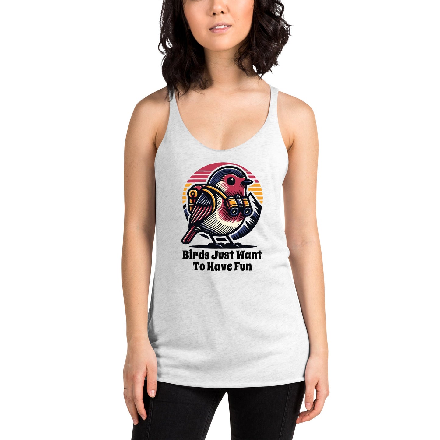 Birds Just Want To Have Fun Women's Racerback Tank - Women's Shirts - Discovery Co.