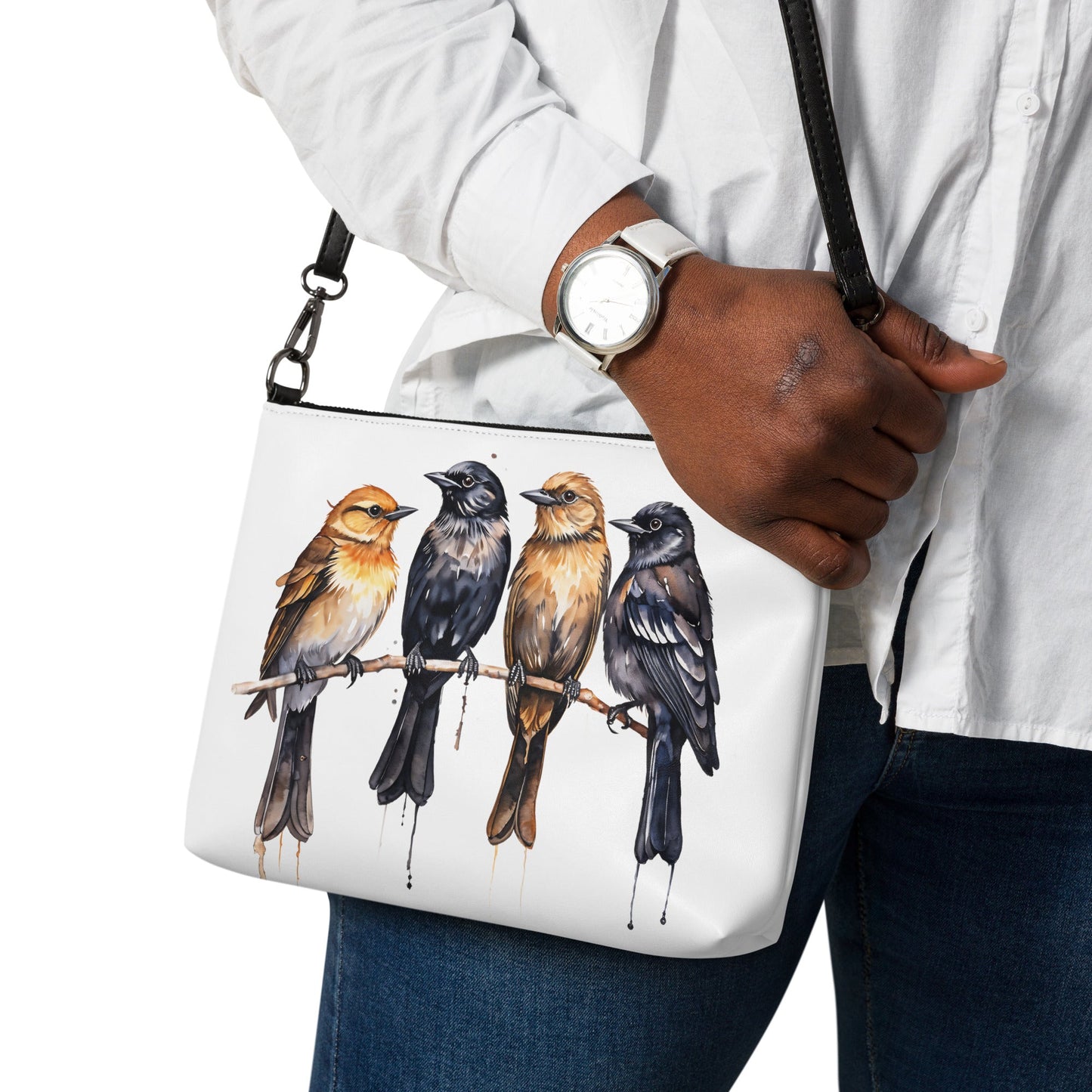 Birds Watercolor Art Crossbody Bag - Crossbody Bag - Discovery Co.